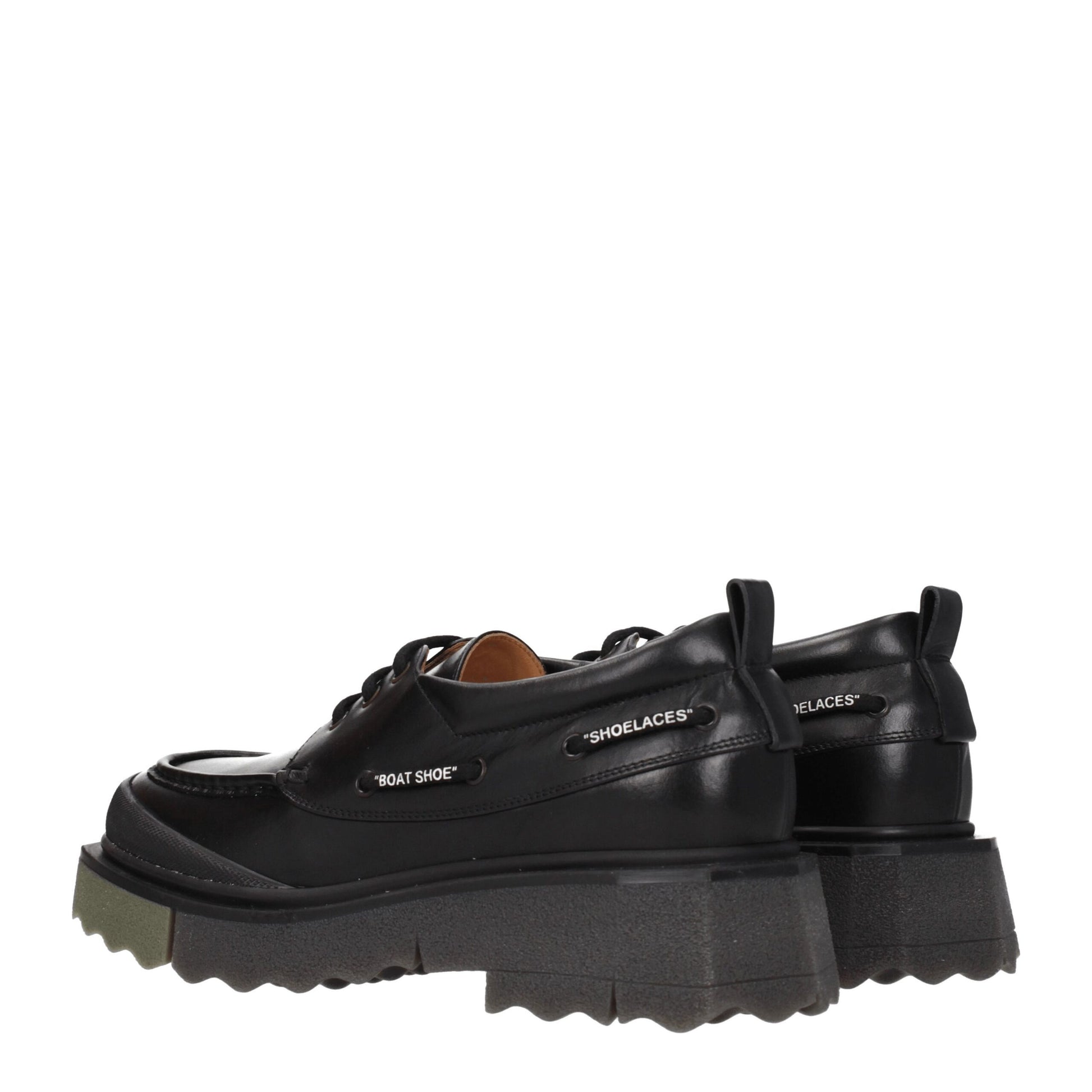 Mocassins à enfiler en cuir noir Off-White
