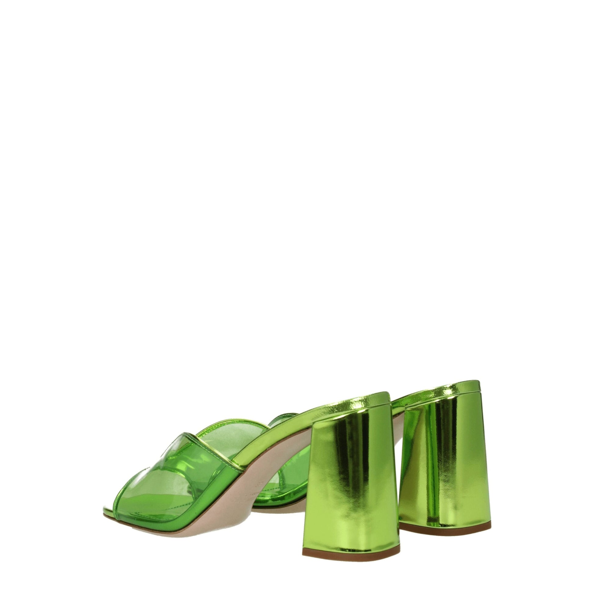 Plateformes en plexiglas vert Miu Miu