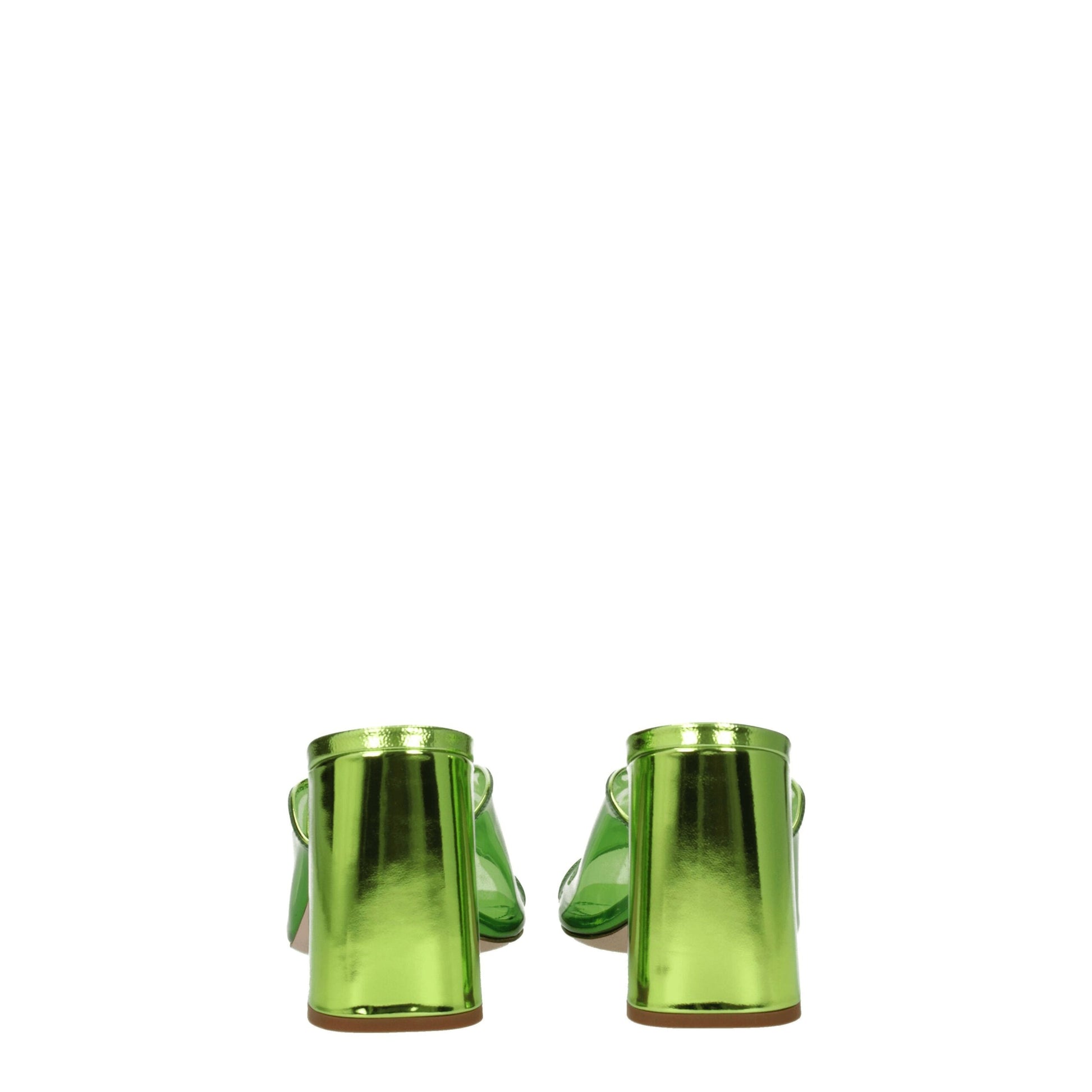 Plateformes en plexiglas vert Miu Miu