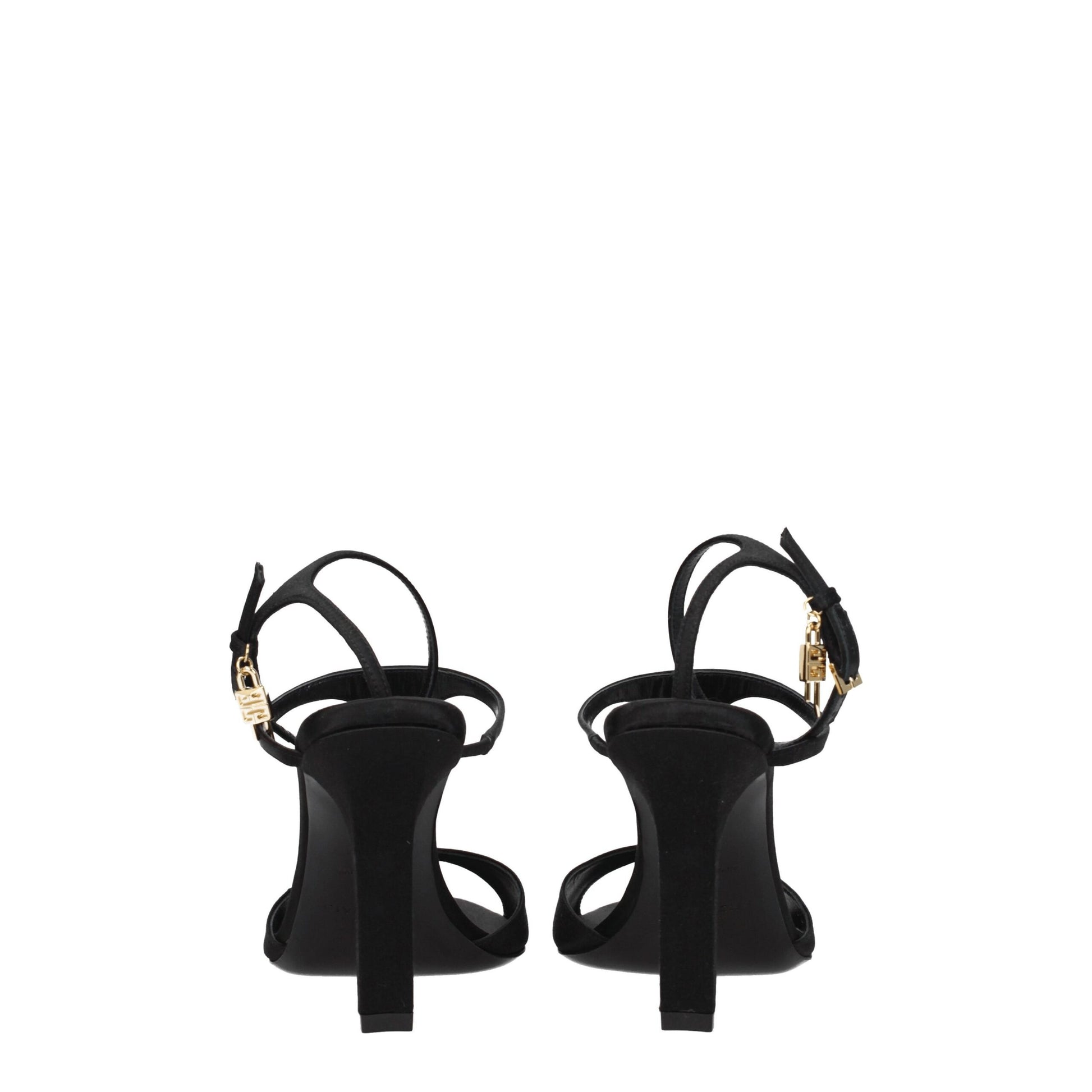 Givenchy Black Satin Stiletto Heels Sandals