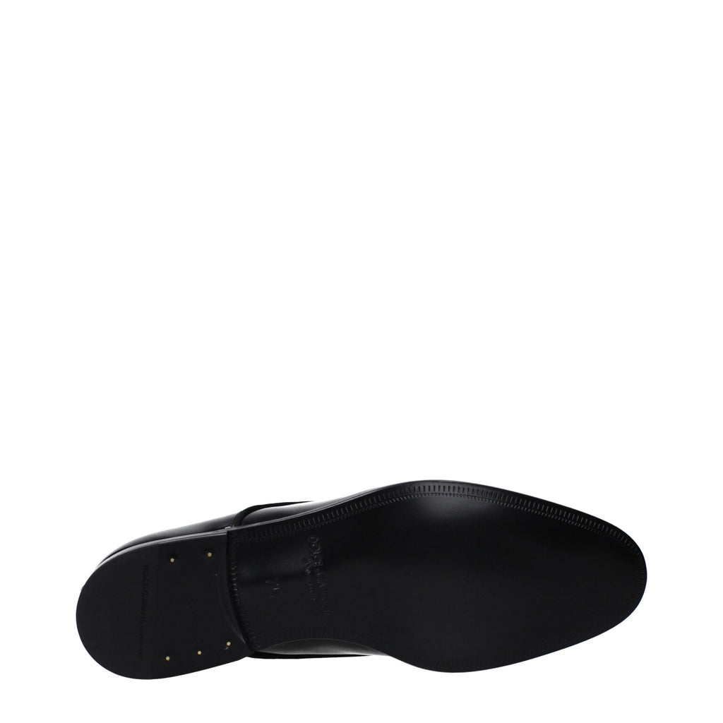 Dolce & Gabbana Black Leather Oxfords And Derbies