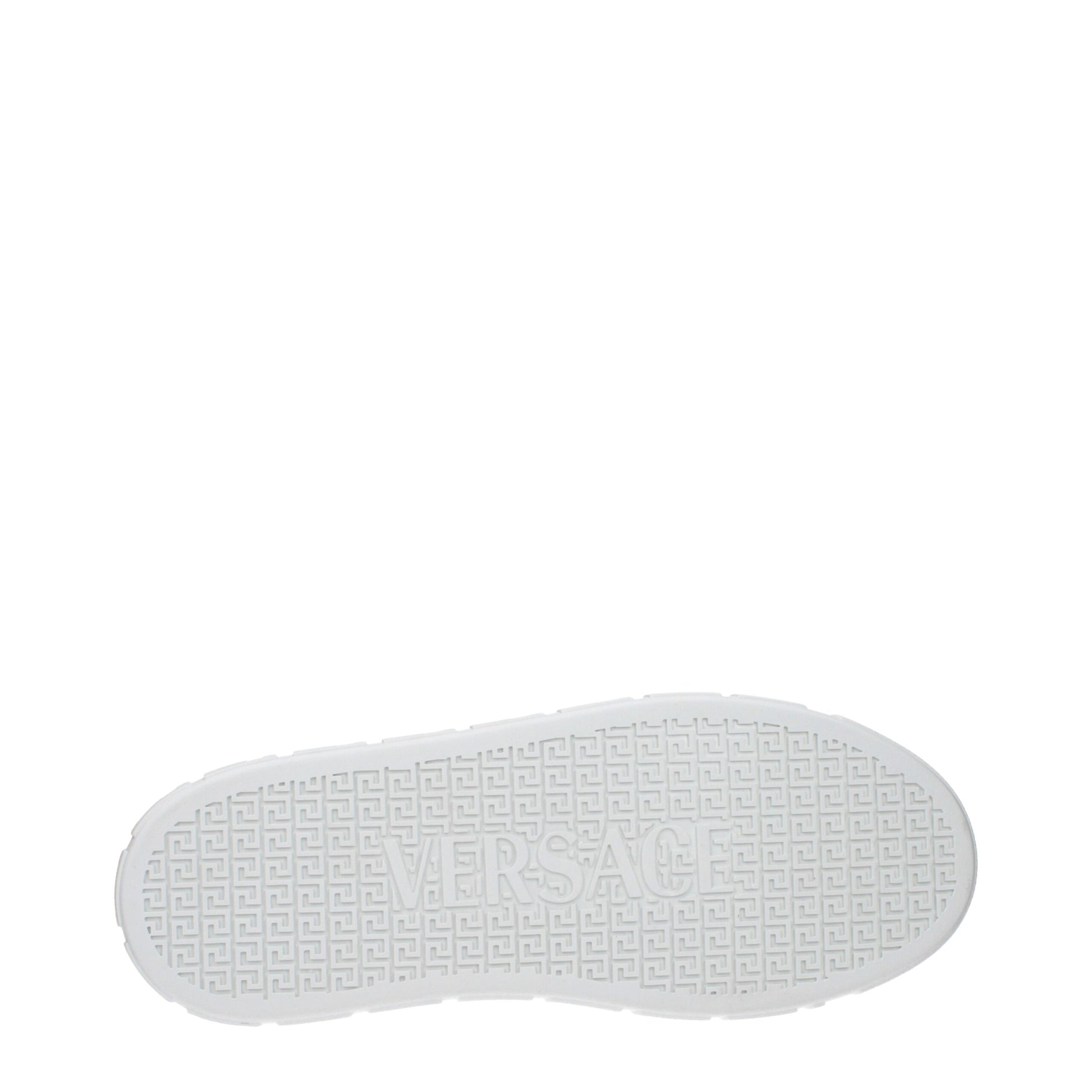 Versace White Leather Low Tops