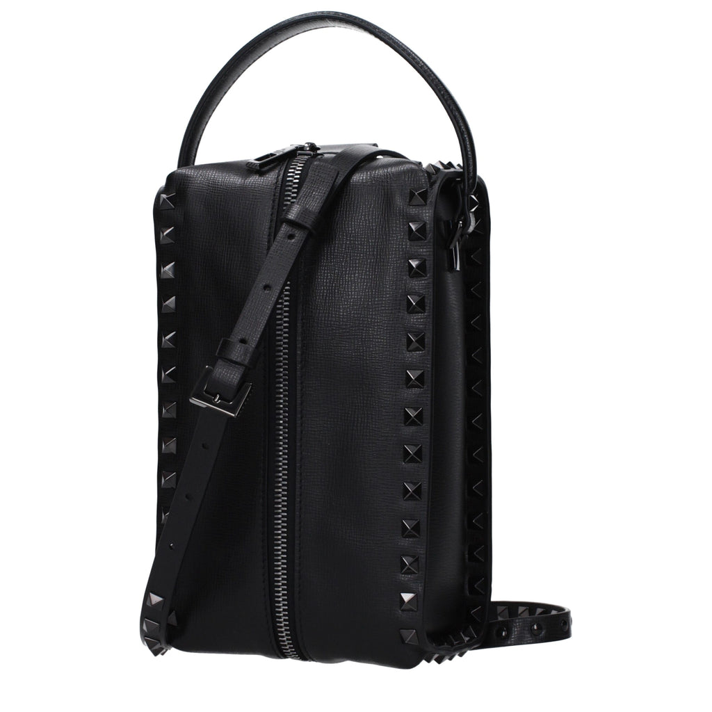 Valentino Garavani Black Leather Clutch Bags