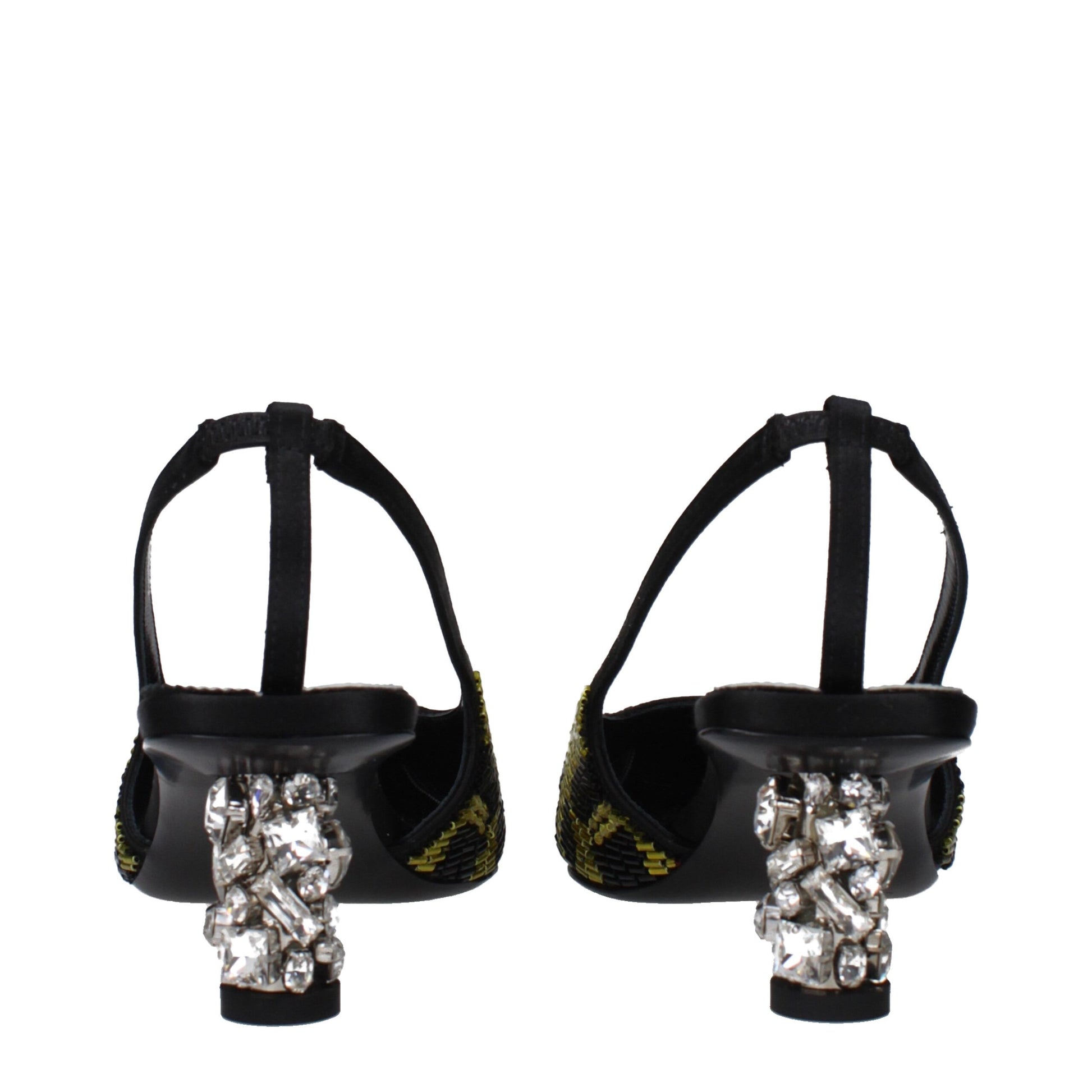 Sandales à talons aiguilles en satin jaune Tom Ford