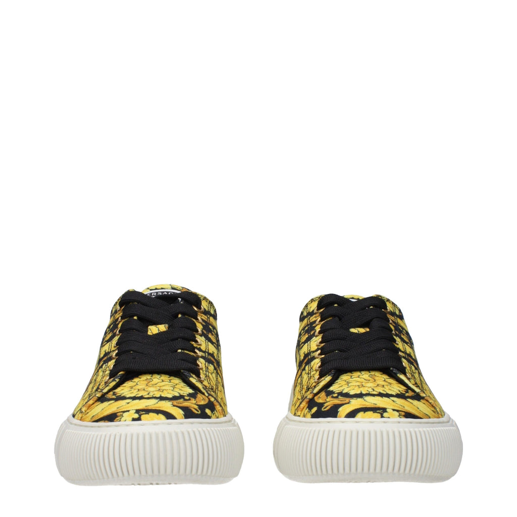 Baskets en tissu doré Versace