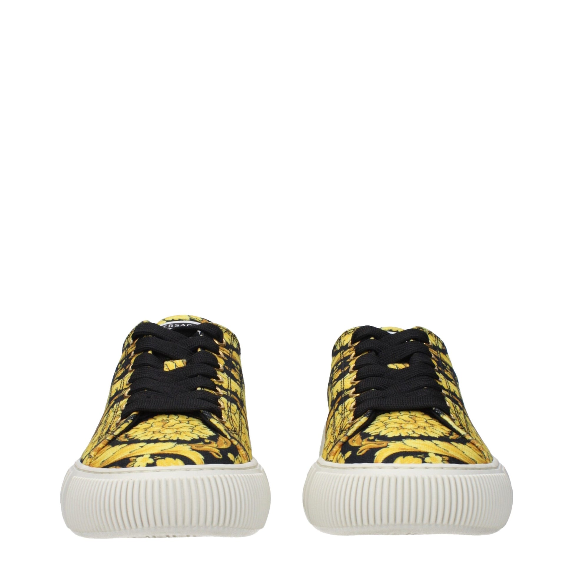 Baskets en tissu doré Versace