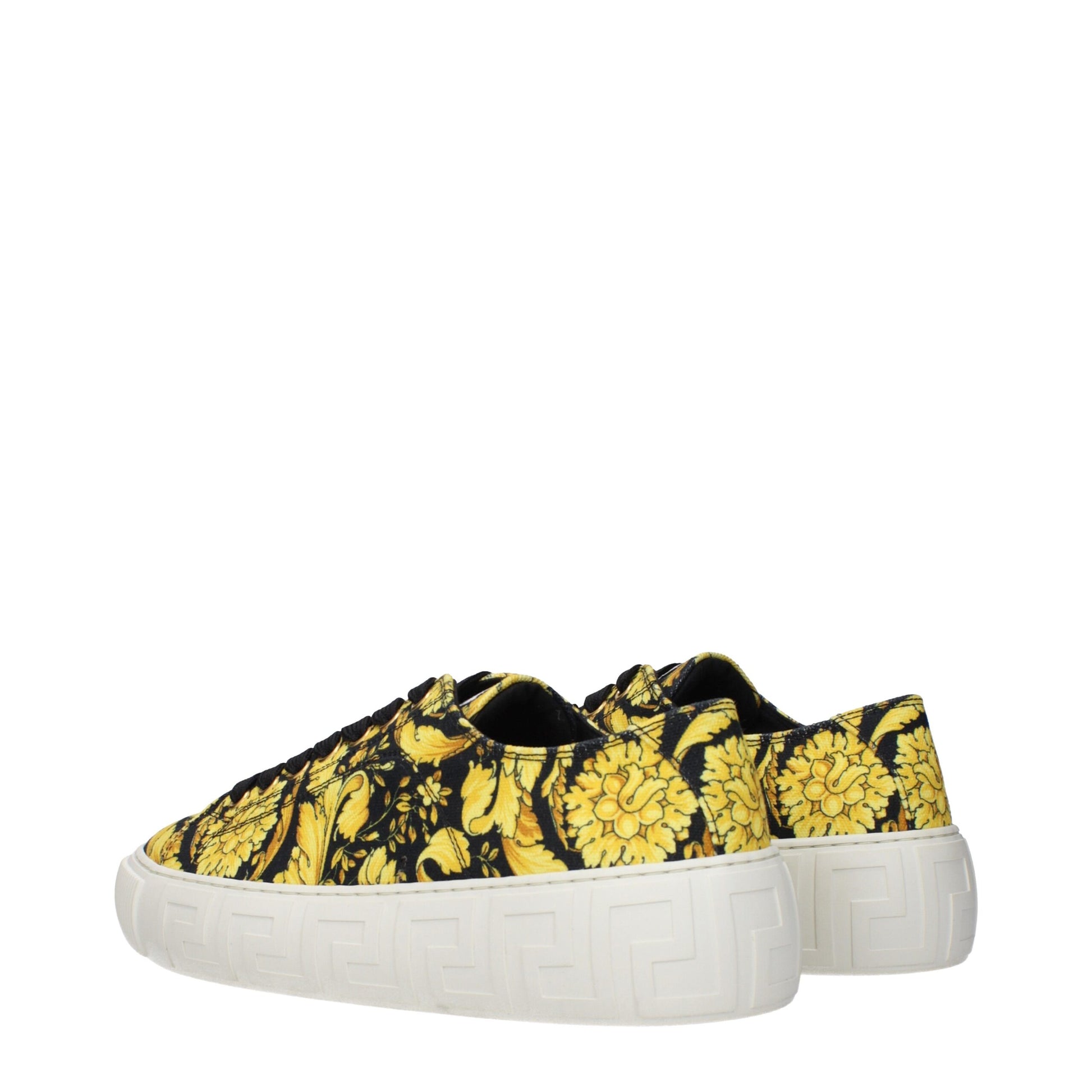 Baskets en tissu doré Versace