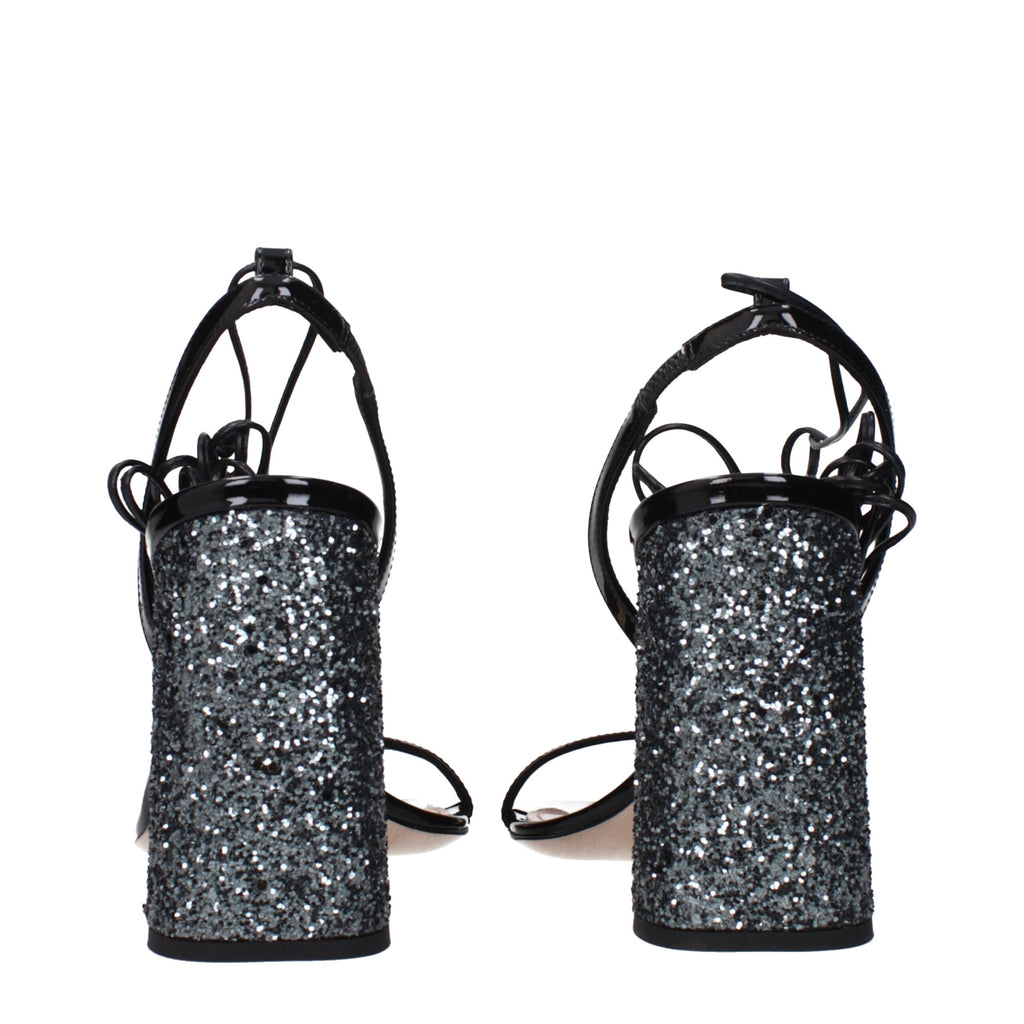 Miu Miu Black Leather Platforms