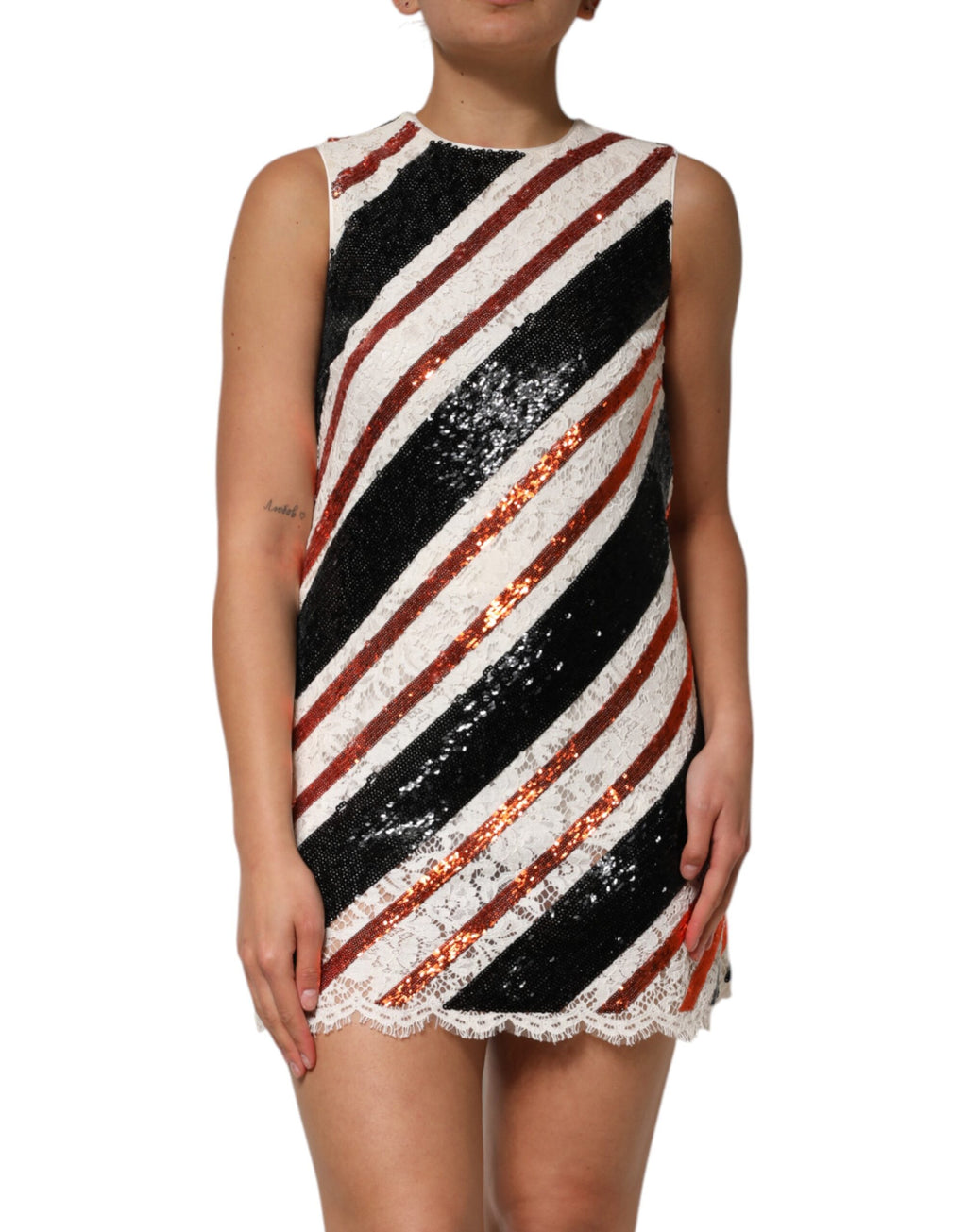 Robe droite à sequins multicolores Dolce &amp; Gabbana