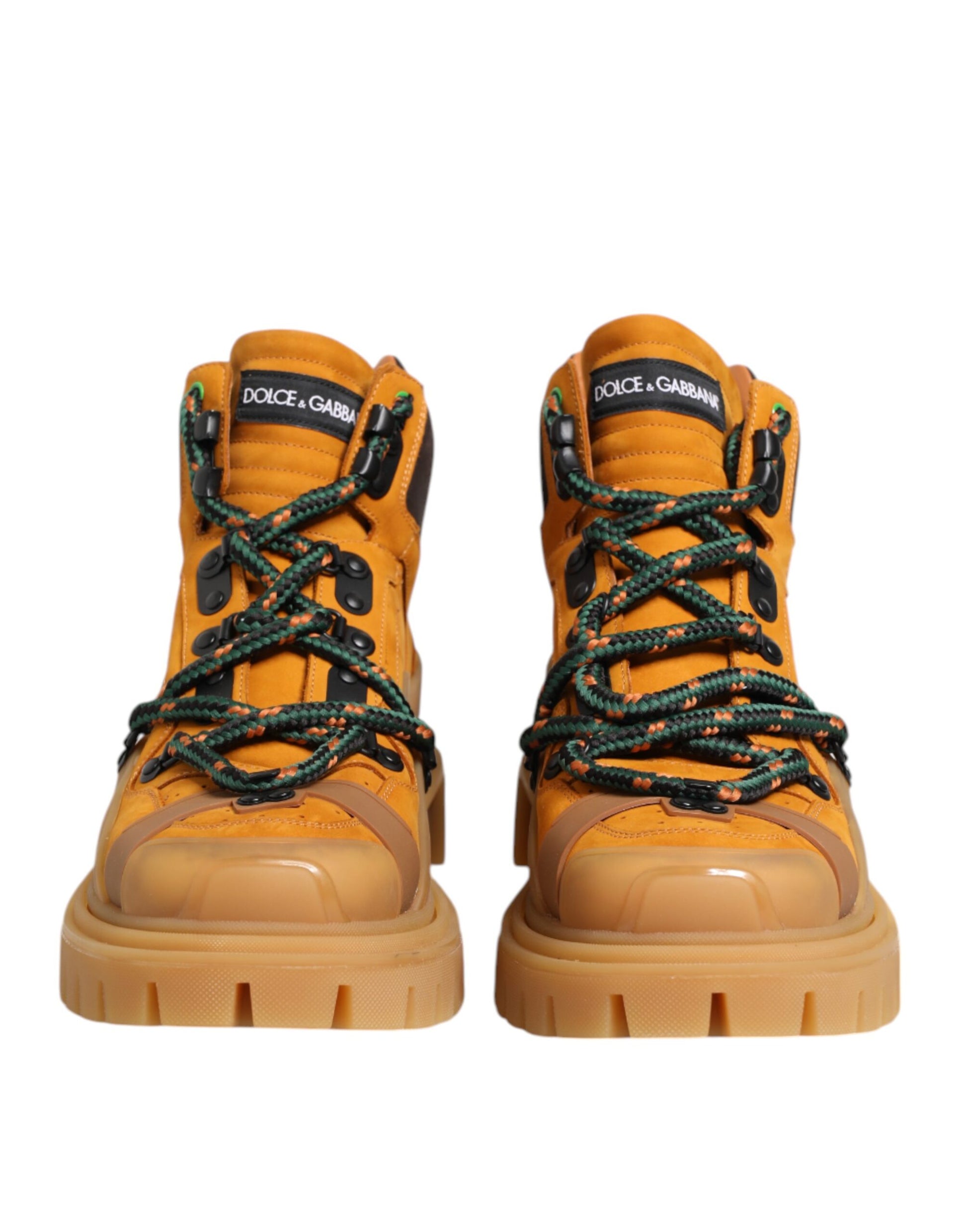 Bottines de randonnée à lacets orange Dolce &amp; Gabbana