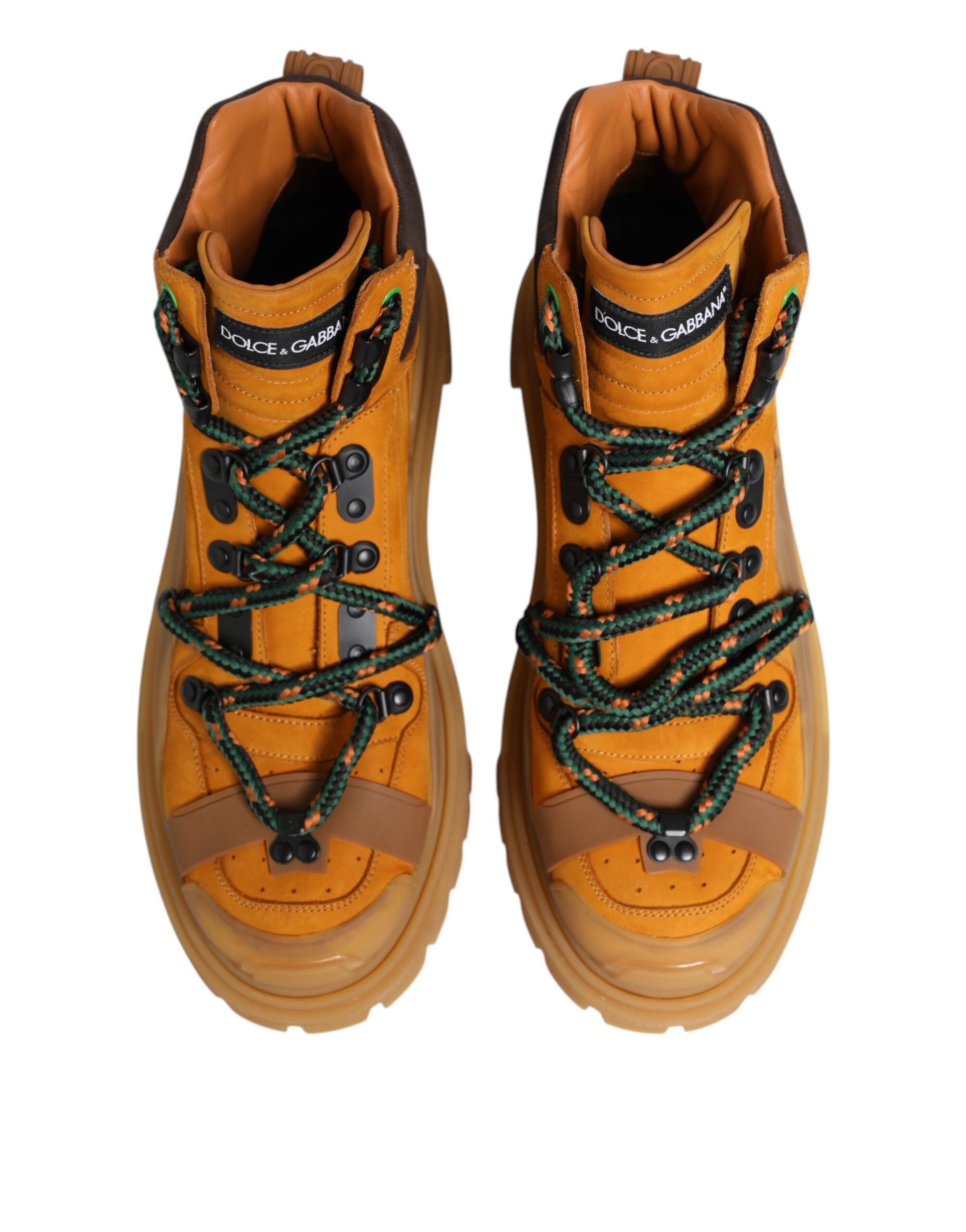 Bottines de randonnée à lacets orange Dolce &amp; Gabbana