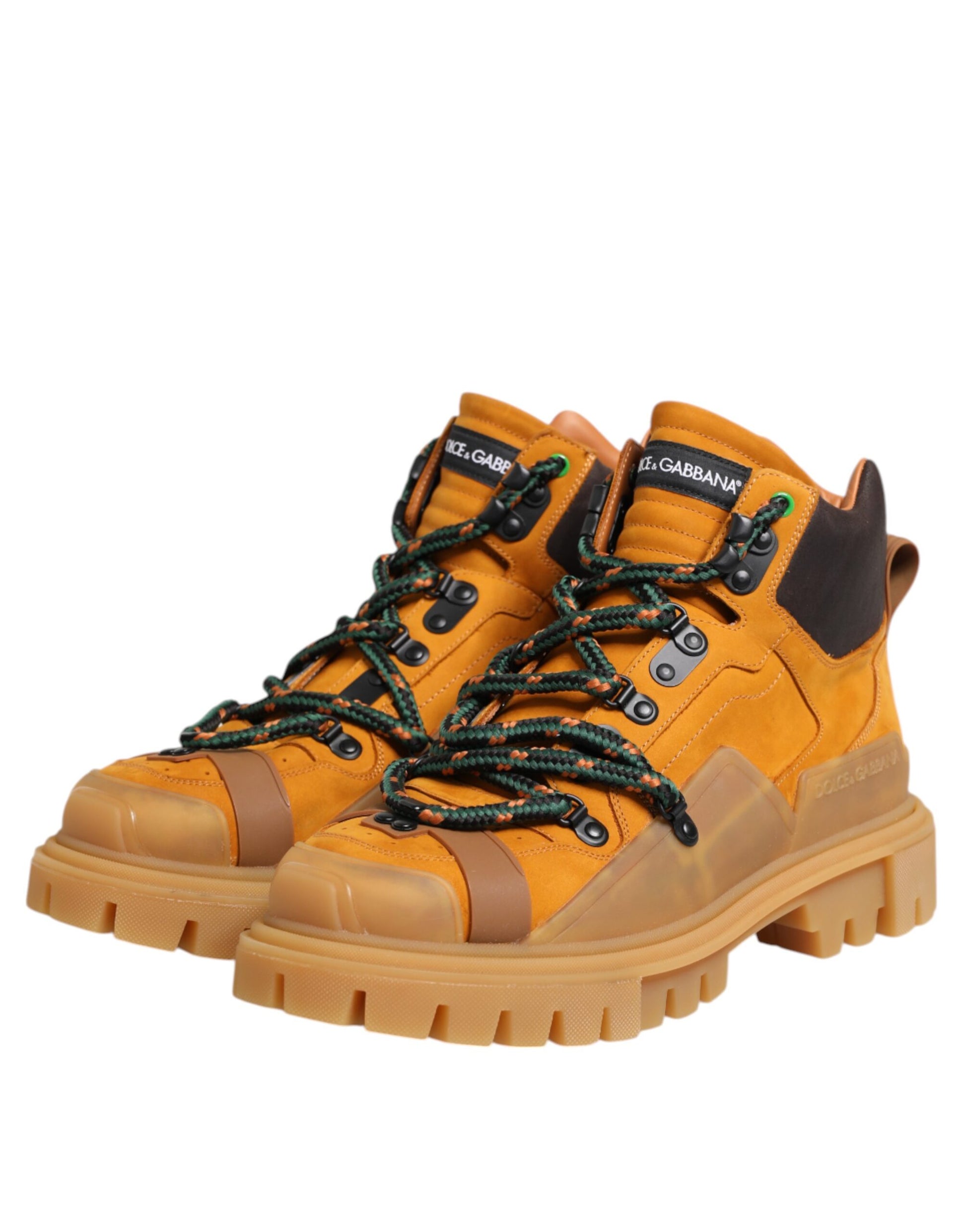 Bottines de randonnée à lacets orange Dolce &amp; Gabbana