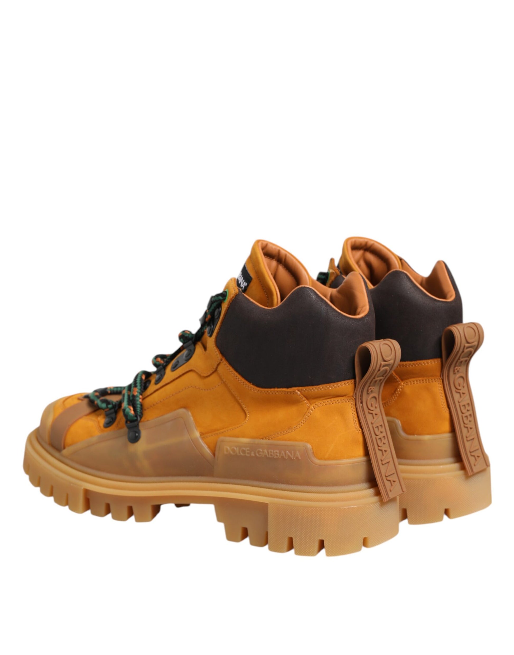 Bottines de randonnée à lacets orange Dolce &amp; Gabbana