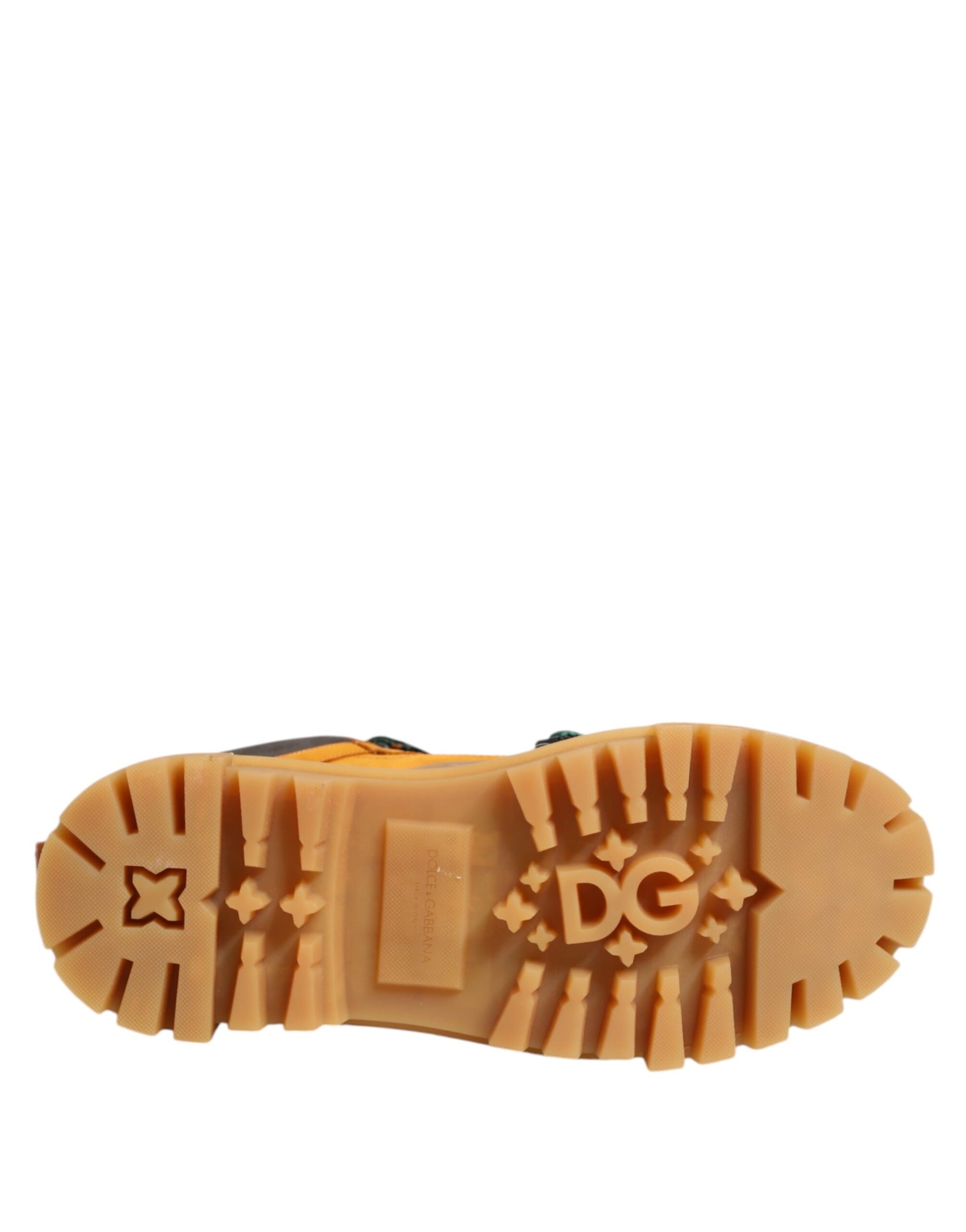 Bottines de randonnée à lacets orange Dolce &amp; Gabbana