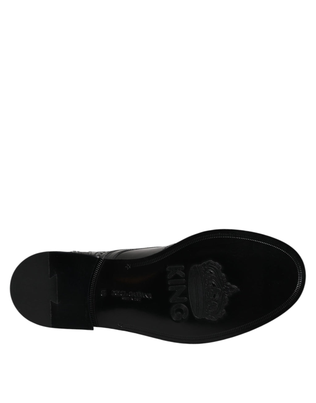 Bottes mi-mollet à lacets en cuir noir Dolce &amp; Gabbana