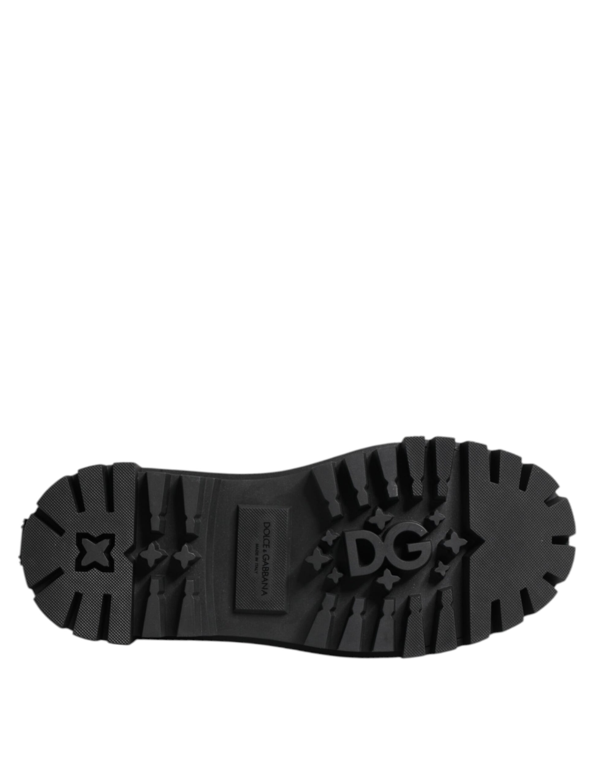 Baskets de randonnée en cuir noir Dolce &amp; Gabbana