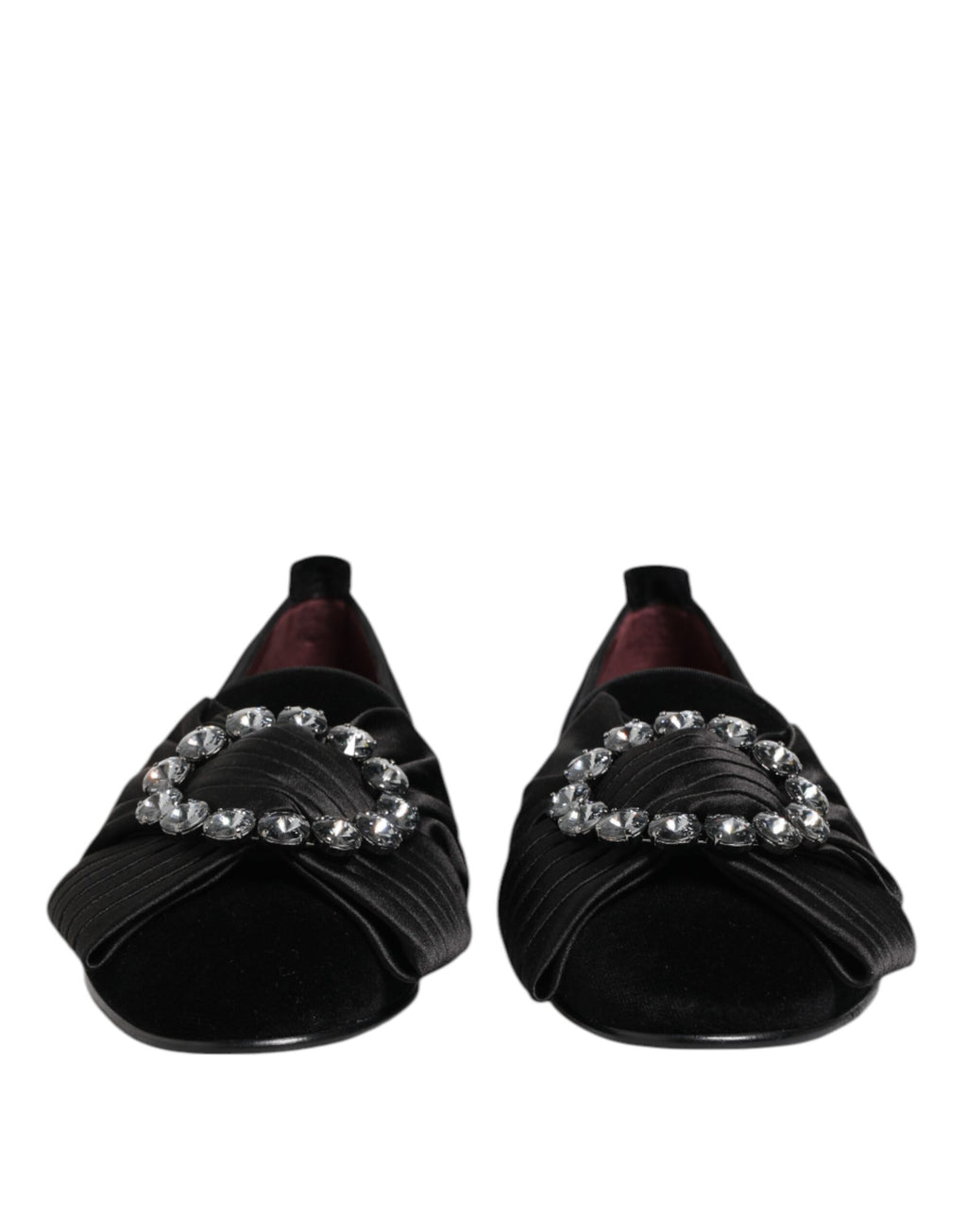 Chaussures à enfiler Dolce &amp; Gabbana noires à ruban de cristaux VATICANO