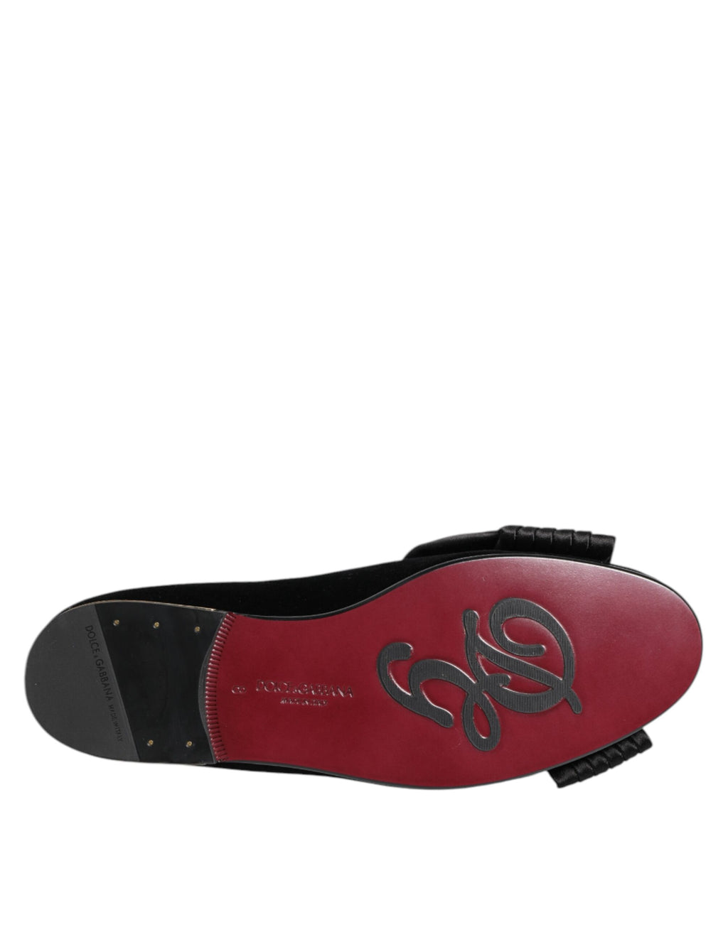Chaussures à enfiler Dolce &amp; Gabbana noires à ruban de cristaux VATICANO