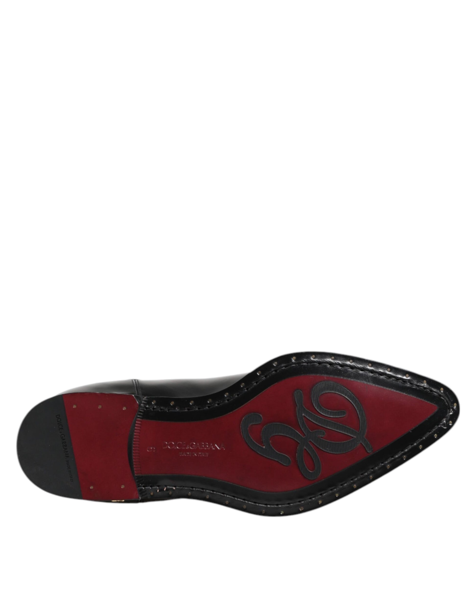 Bottes mi-mollet en cuir noir Dolce &amp; Gabbana MILLENIALS