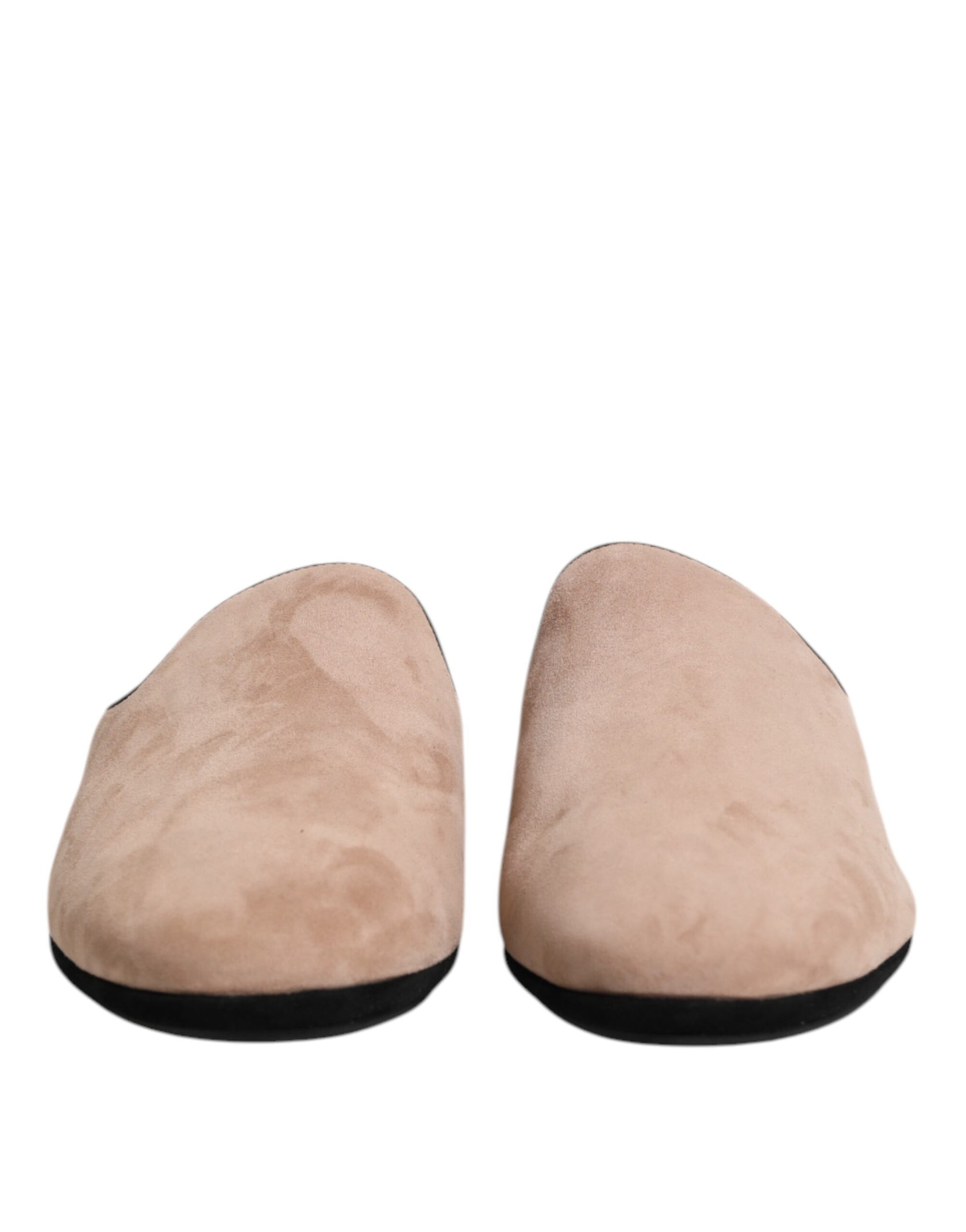 Chaussures plates en daim beige Dolce &amp; Gabbana