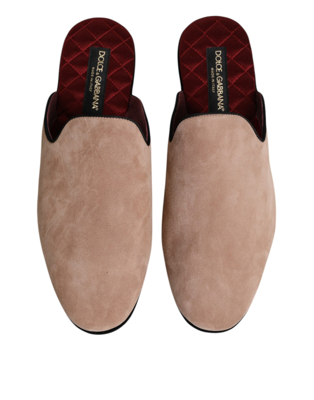 Chaussures plates en daim beige Dolce &amp; Gabbana