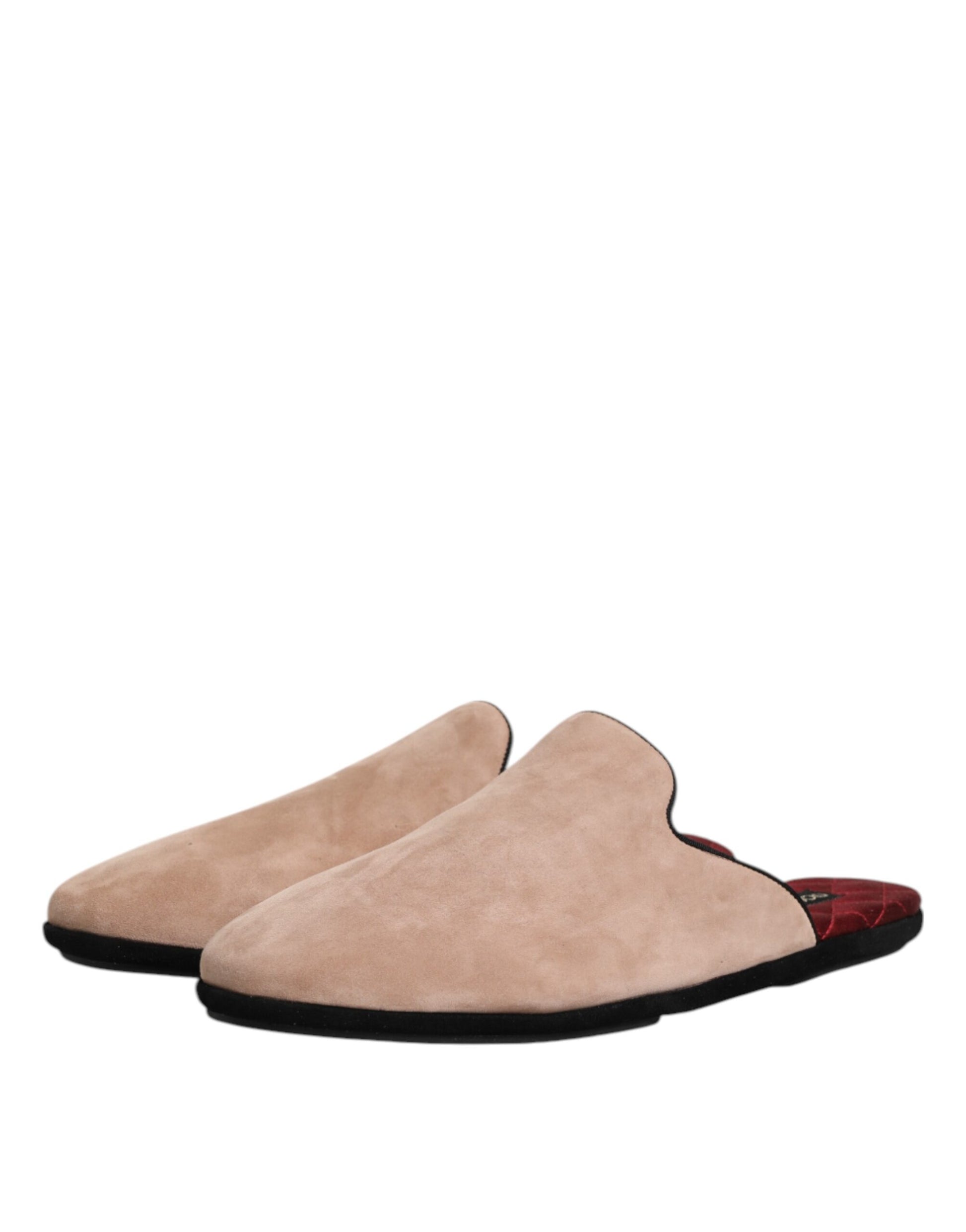 Chaussures plates en daim beige Dolce &amp; Gabbana