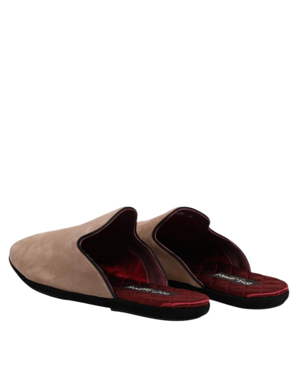 Chaussures plates en daim beige Dolce &amp; Gabbana