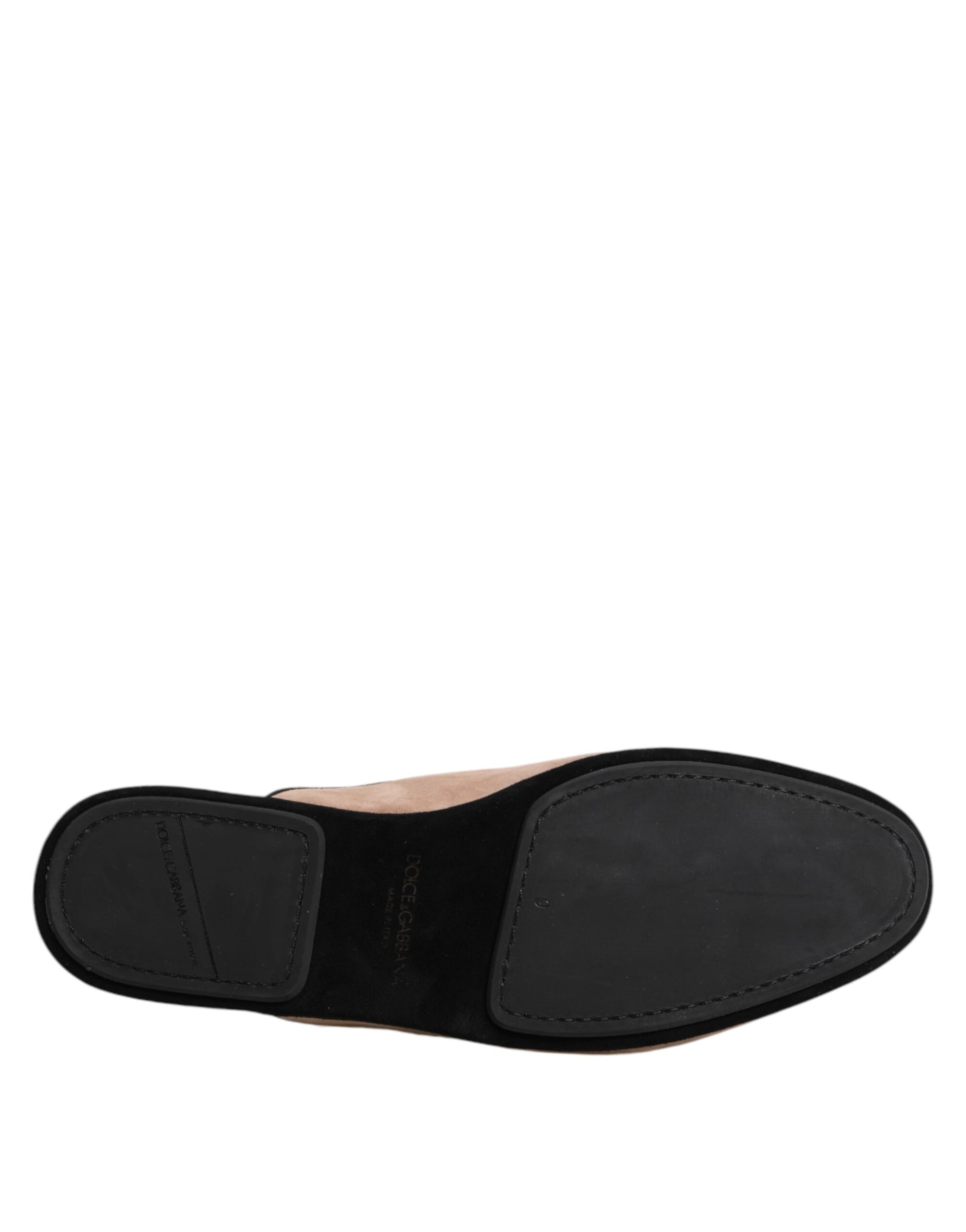 Chaussures plates en daim beige Dolce &amp; Gabbana