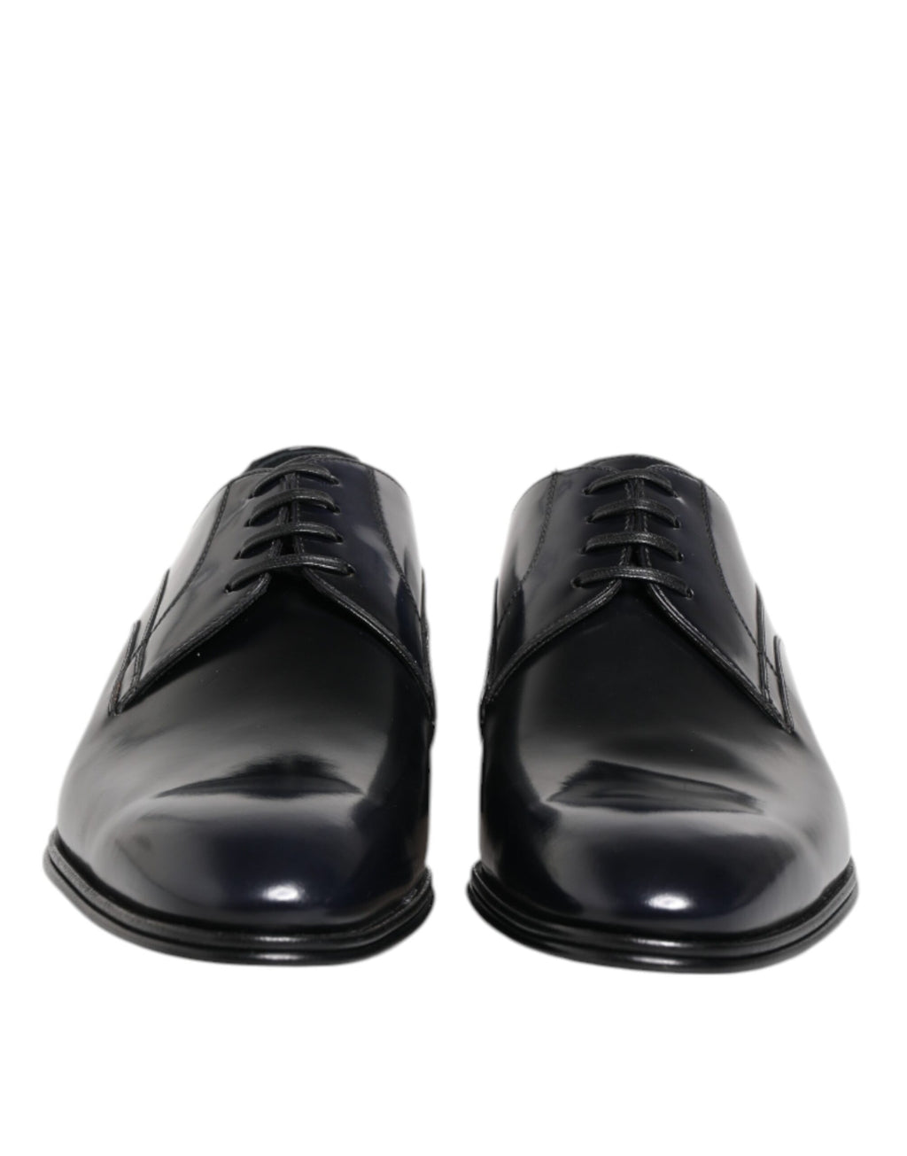 Chaussures derby à lacets en cuir bleu marine Dolce &amp; Gabbana