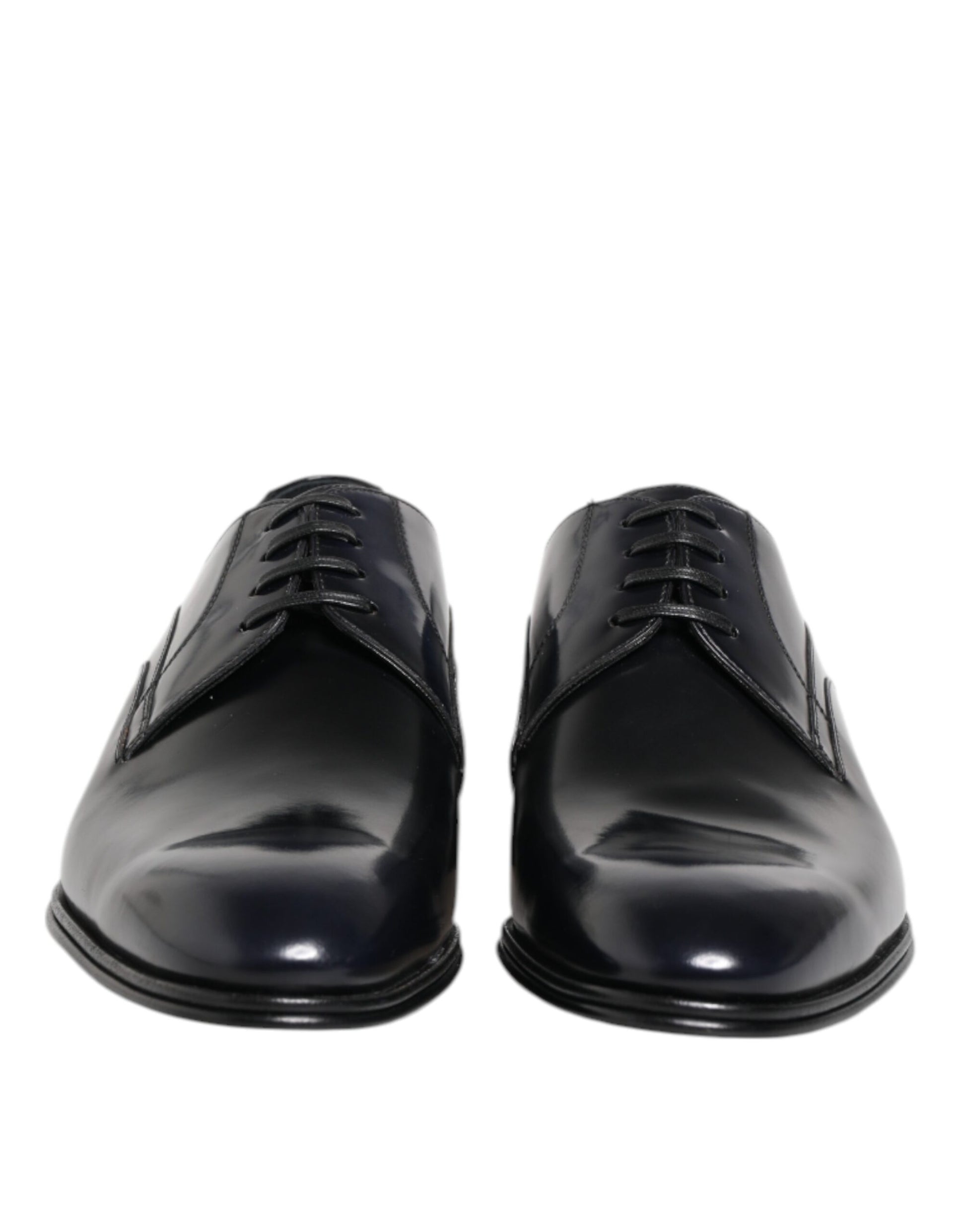 Chaussures derby à lacets en cuir bleu marine Dolce &amp; Gabbana