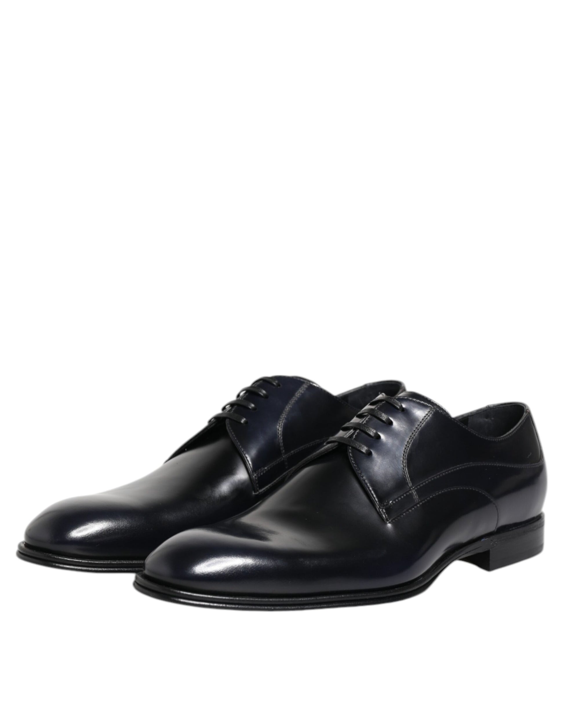Chaussures derby à lacets en cuir bleu marine Dolce &amp; Gabbana