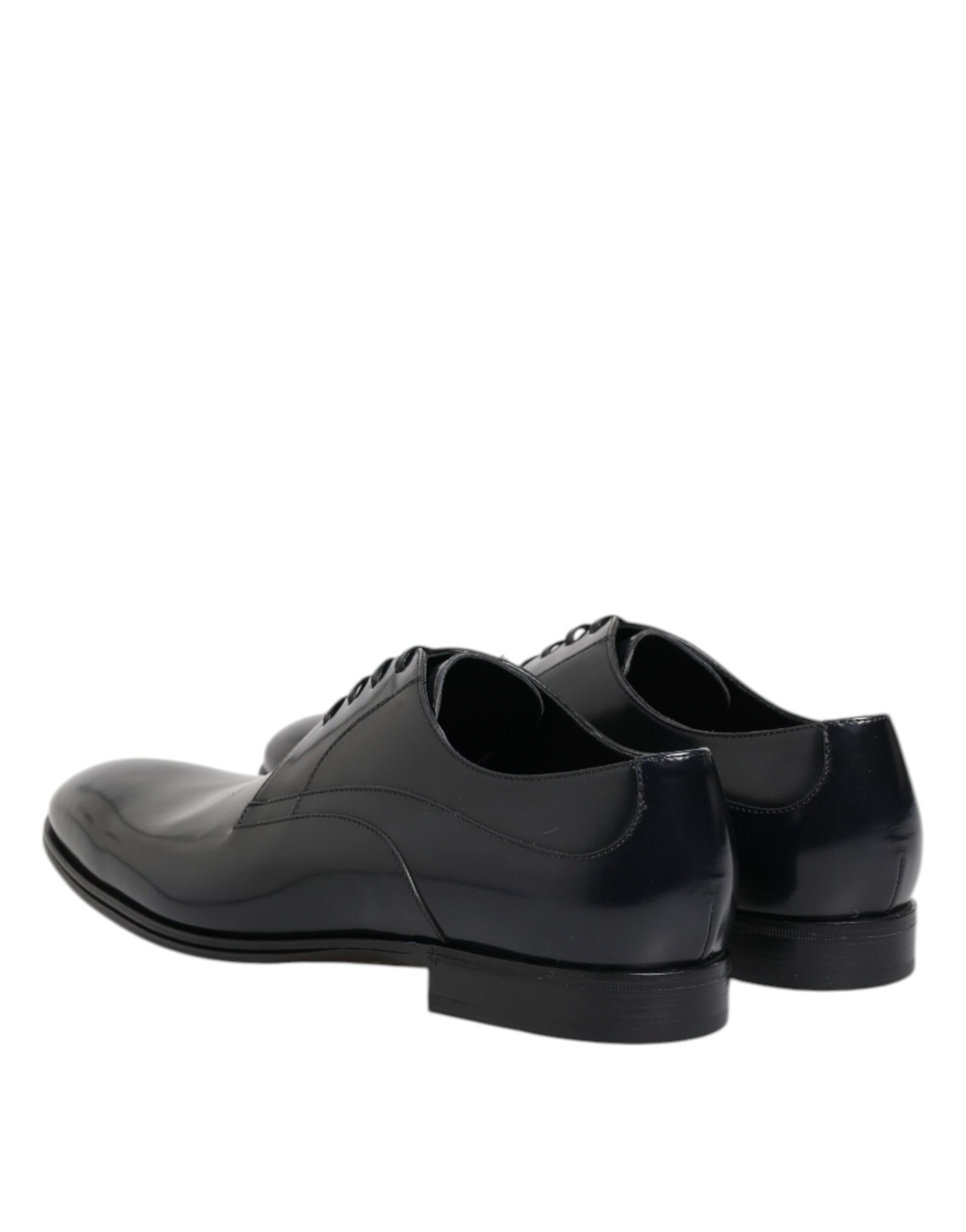 Chaussures derby à lacets en cuir bleu marine Dolce &amp; Gabbana