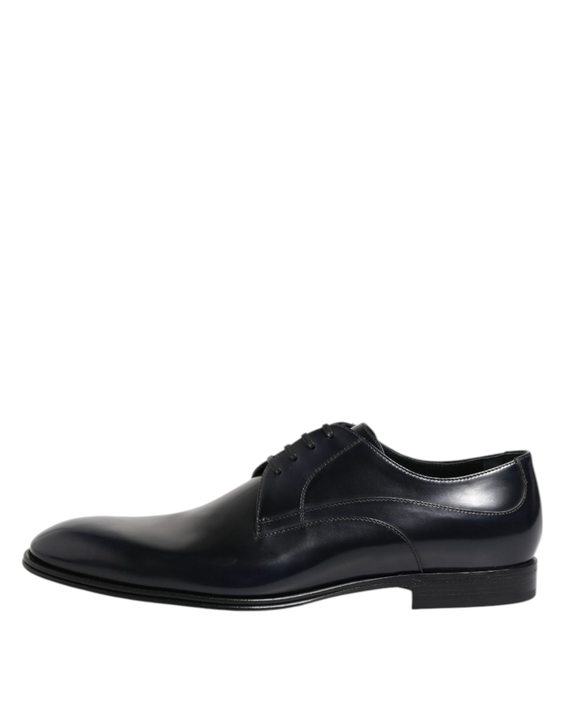Chaussures derby à lacets en cuir bleu marine Dolce &amp; Gabbana
