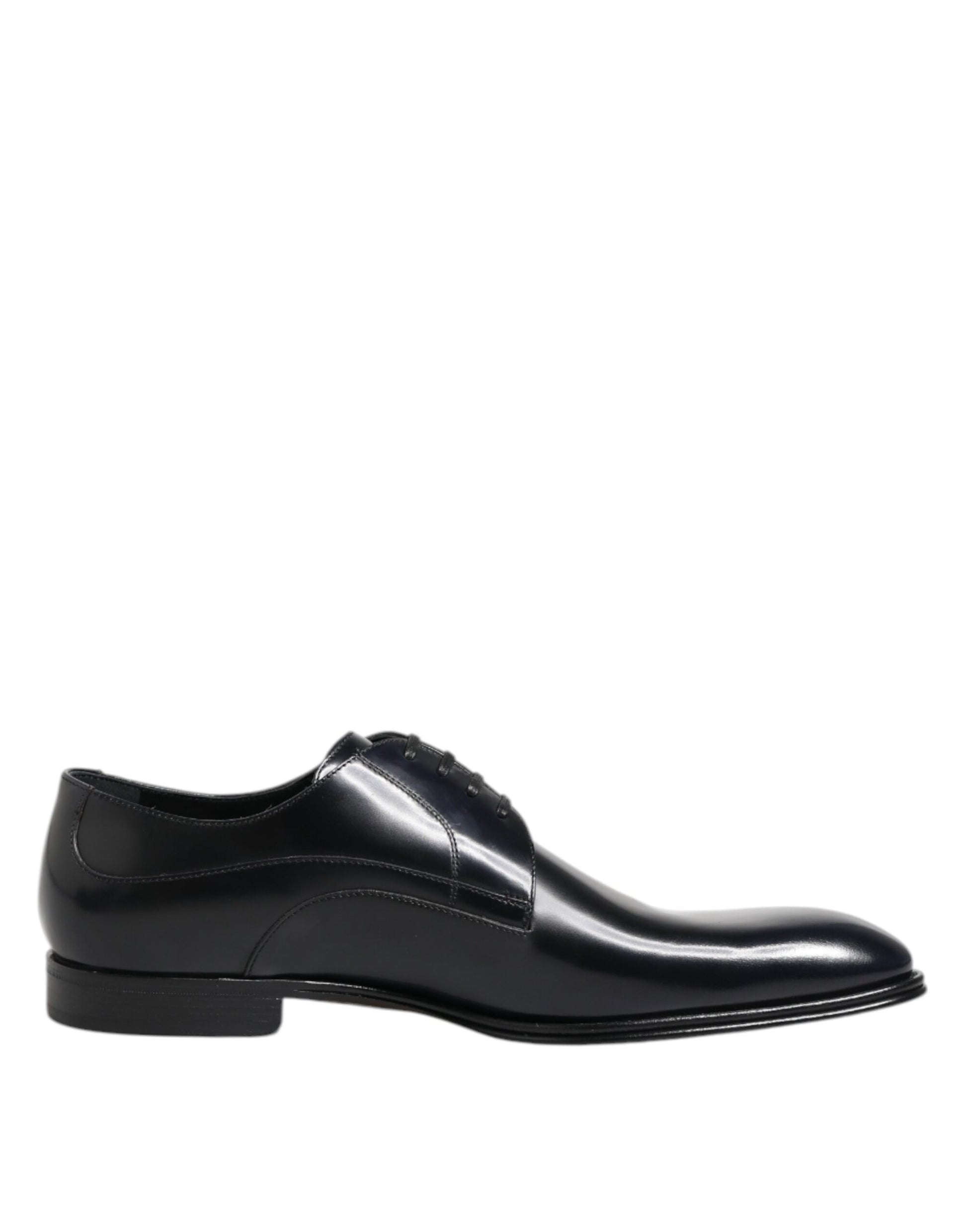 Chaussures derby à lacets en cuir bleu marine Dolce &amp; Gabbana