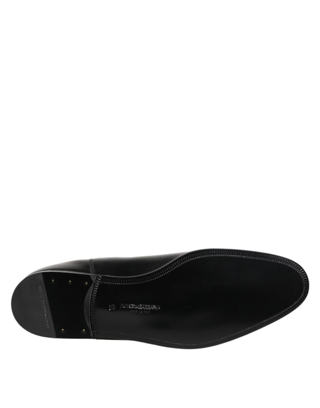 Bottes mi-mollet en cuir noir Dolce &amp; Gabbana