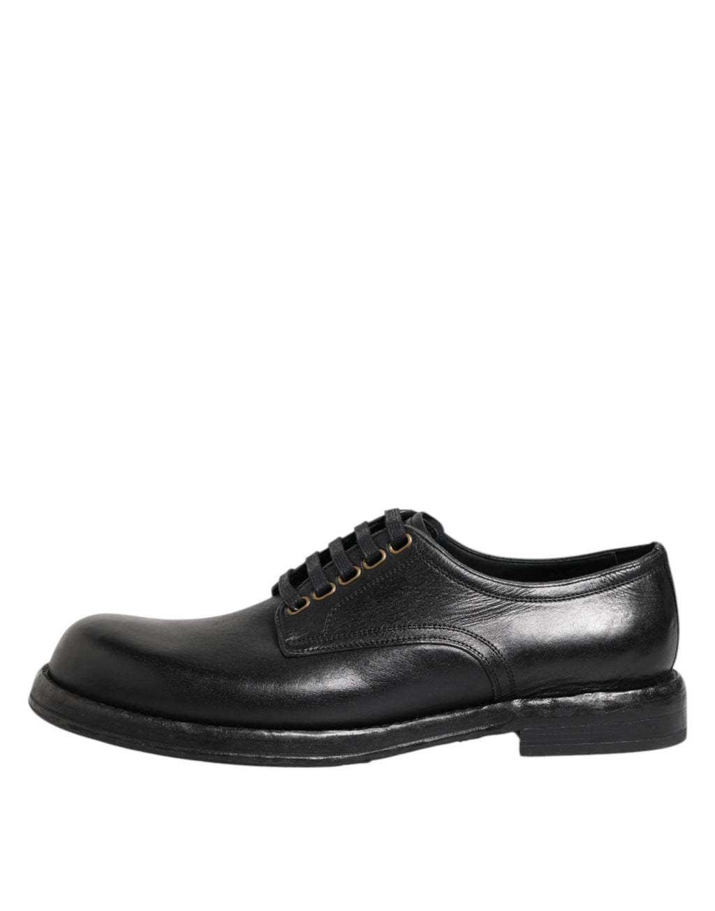 Chaussures derby habillées à lacets en cuir noir Dolce &amp; Gabbana