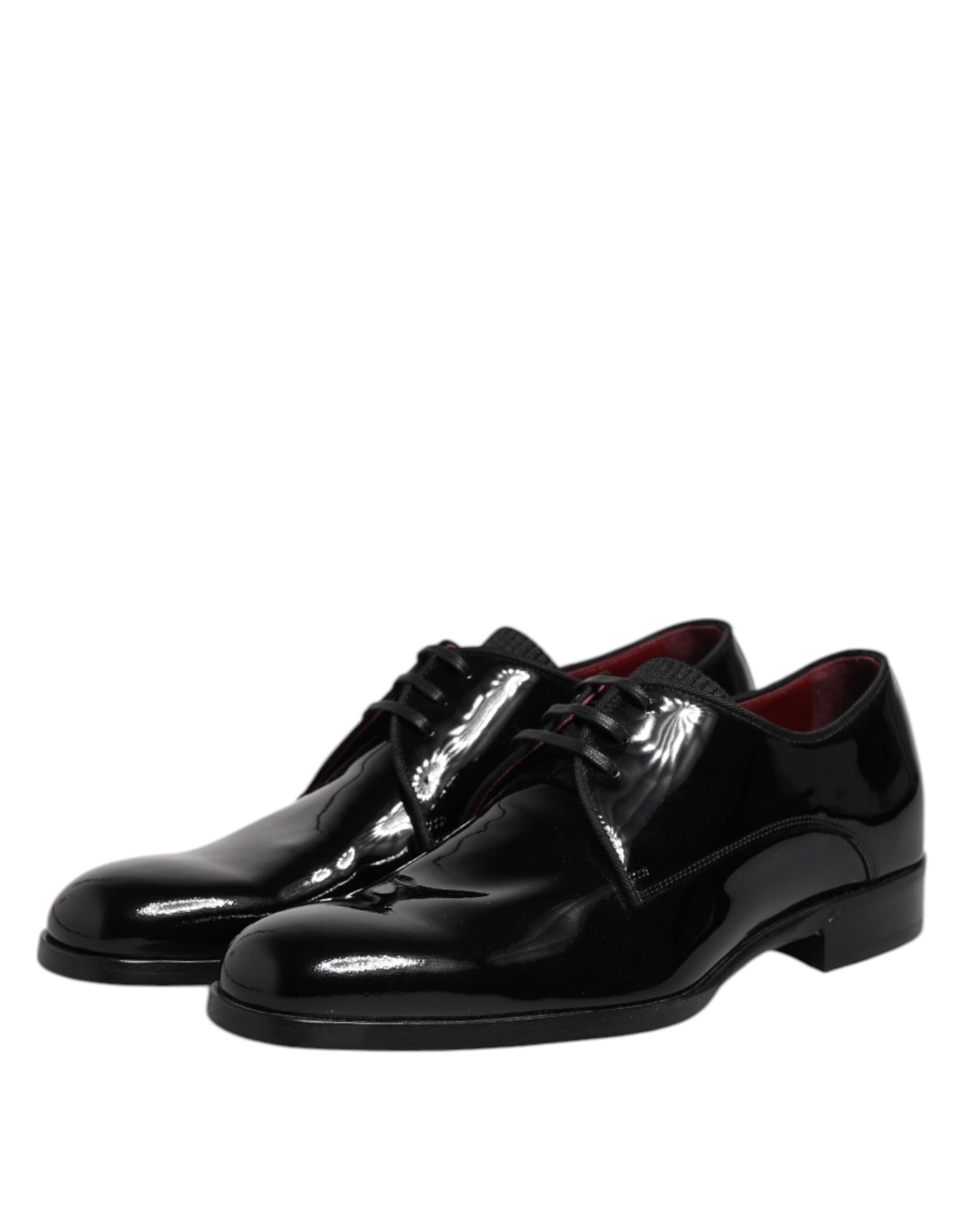 Chaussures Derby habillées à lacets en cuir noir Dolce &amp; Gabbana pour homme
