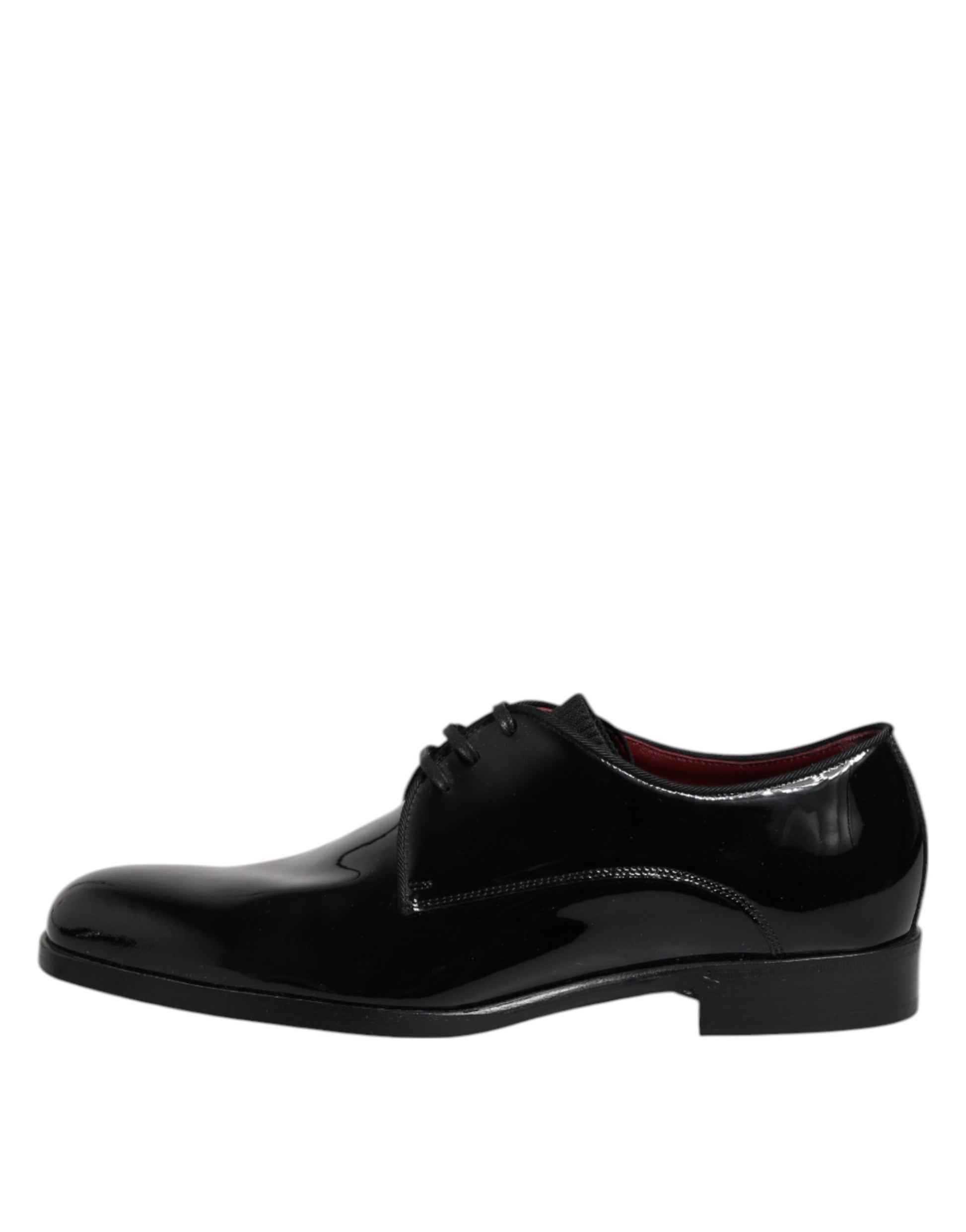 Chaussures Derby habillées à lacets en cuir noir Dolce &amp; Gabbana pour homme