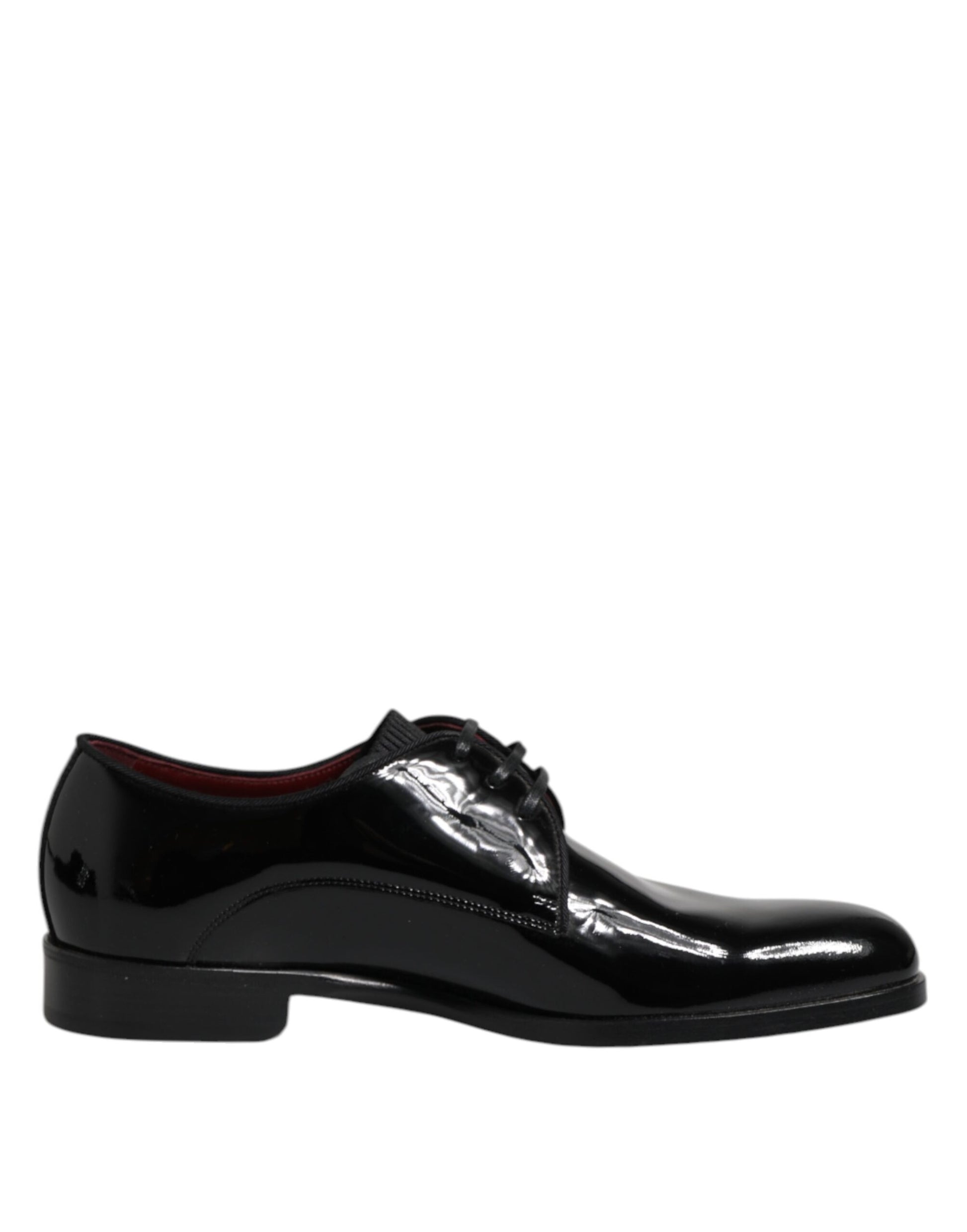 Chaussures Derby habillées à lacets en cuir noir Dolce &amp; Gabbana pour homme