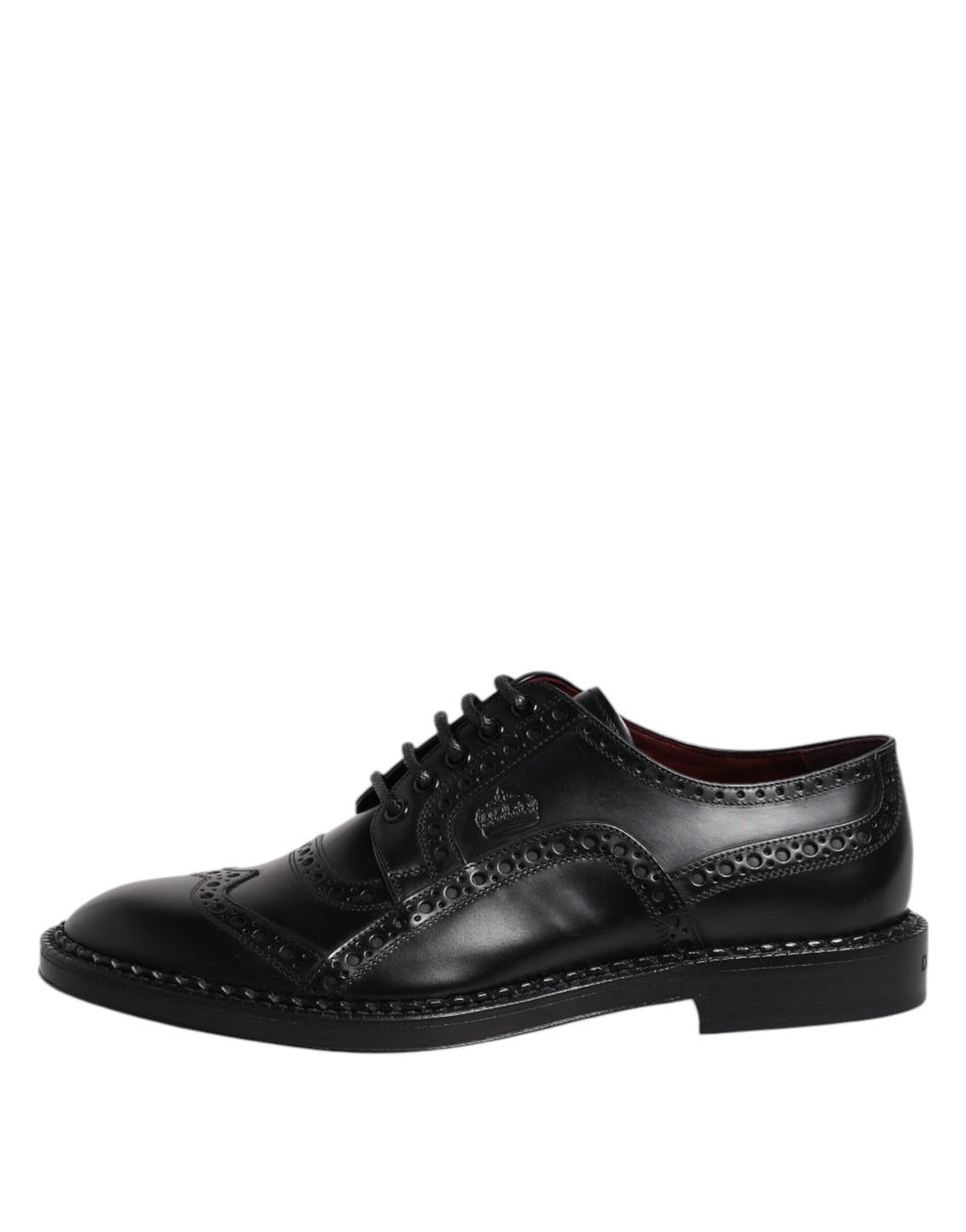 Chaussures Derby habillées à lacets en cuir noir Dolce &amp; Gabbana pour homme