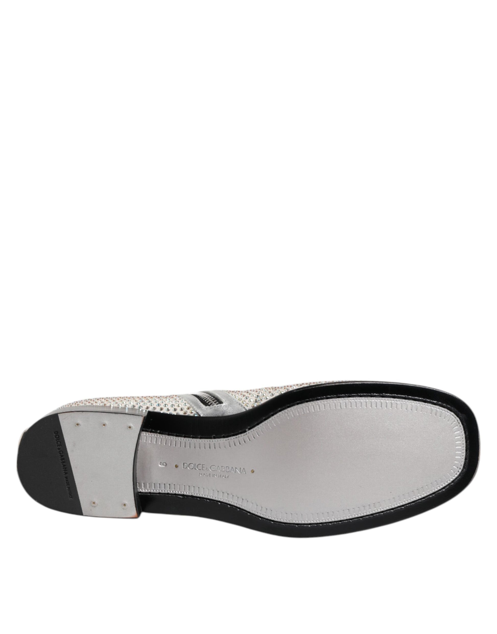 Bottines à talons Dolce &amp; Gabbana blanches avec logo DG et strass