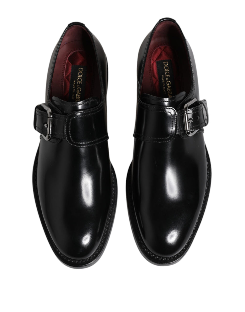 Chaussures derby habillées en cuir noir Dolce &amp; Gabbana