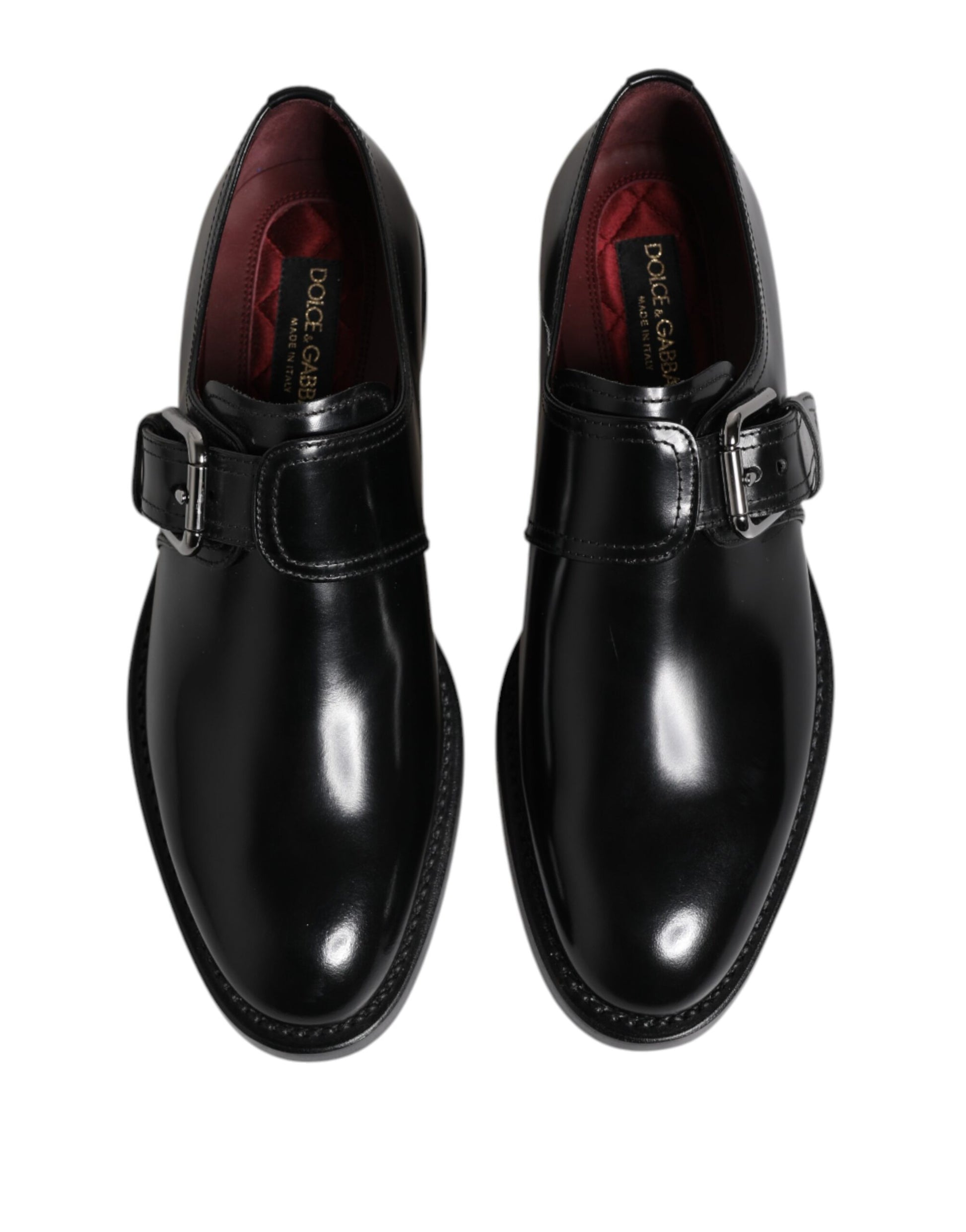 Chaussures derby habillées en cuir noir Dolce &amp; Gabbana