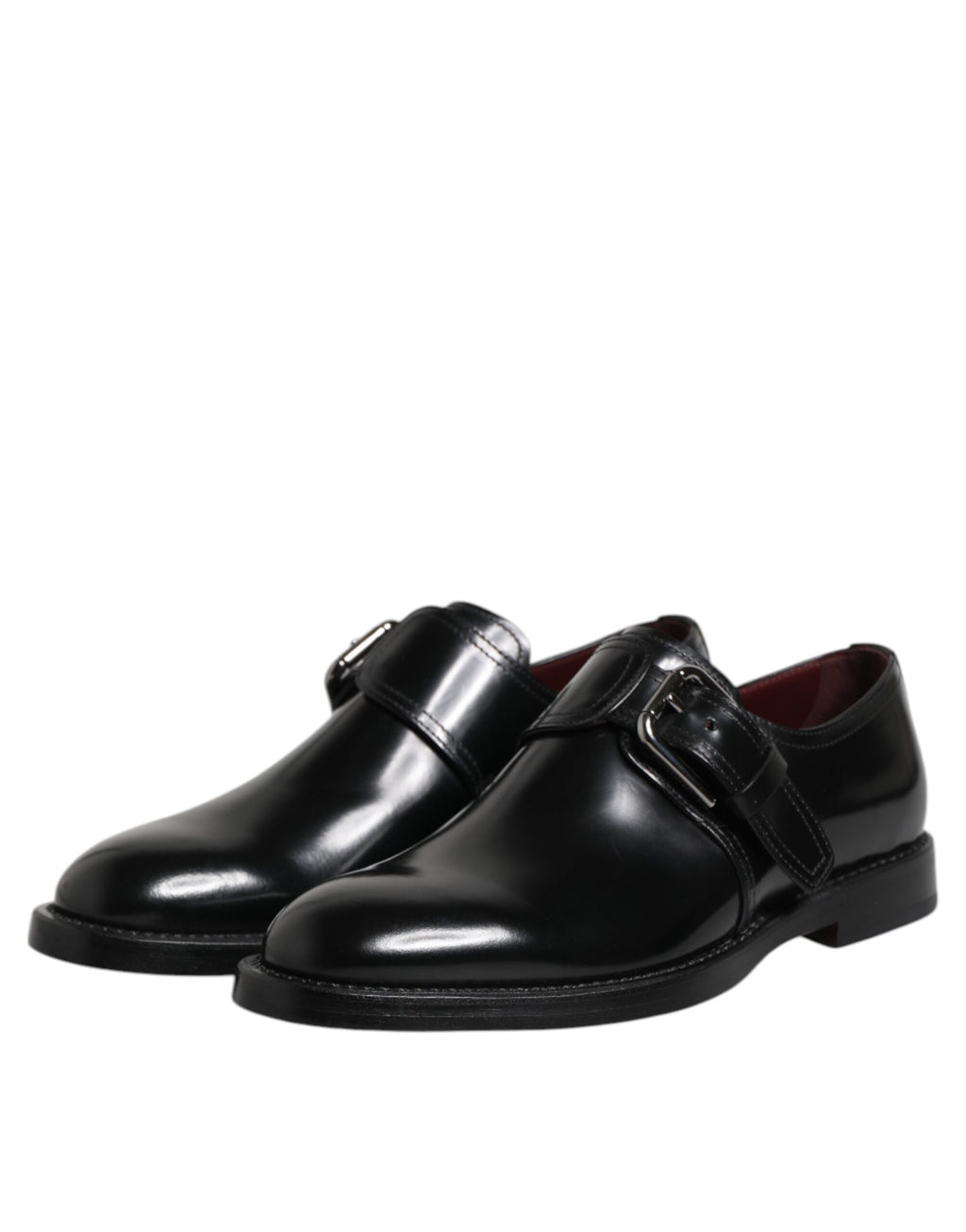 Chaussures derby habillées en cuir noir Dolce &amp; Gabbana