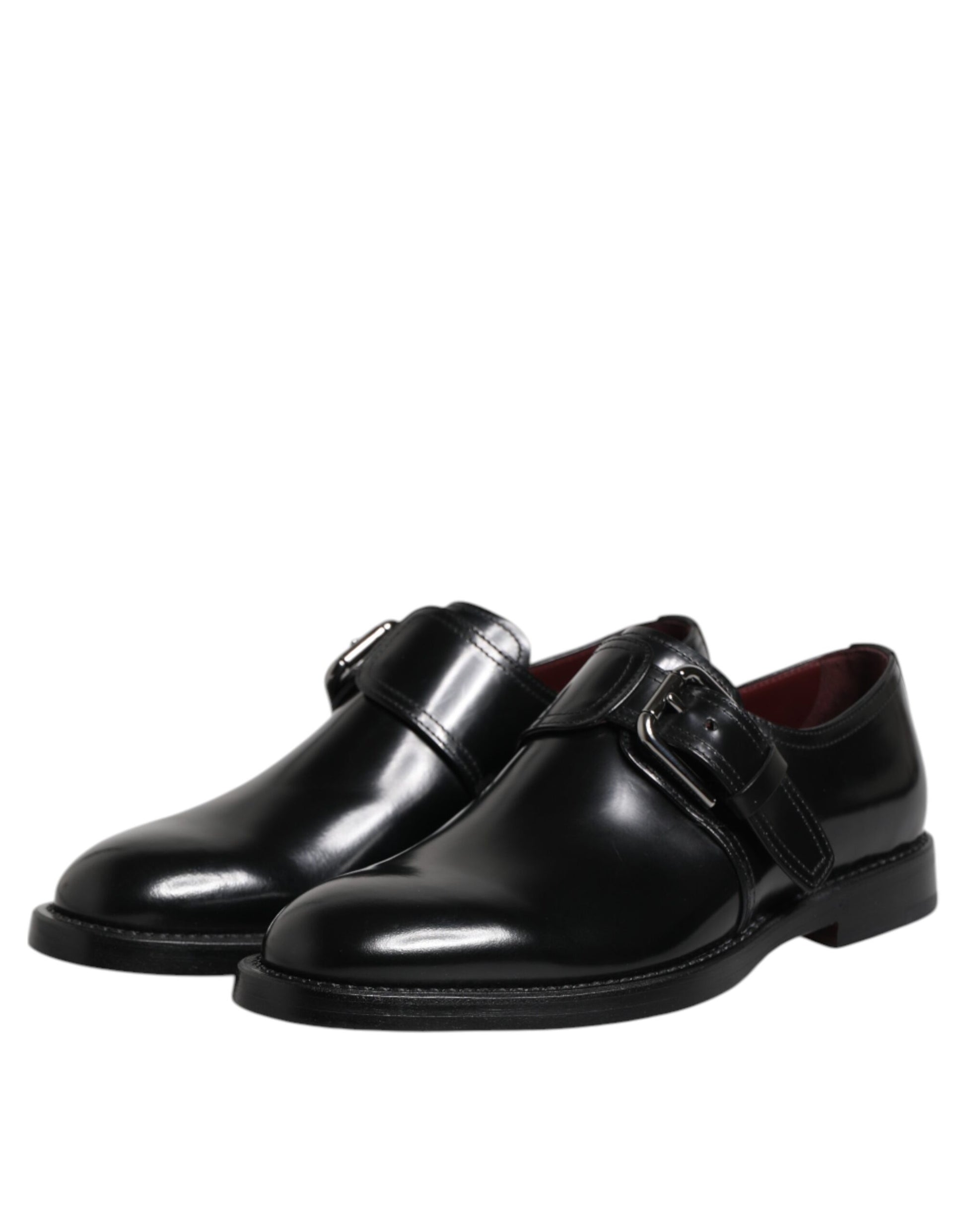 Chaussures derby habillées en cuir noir Dolce &amp; Gabbana