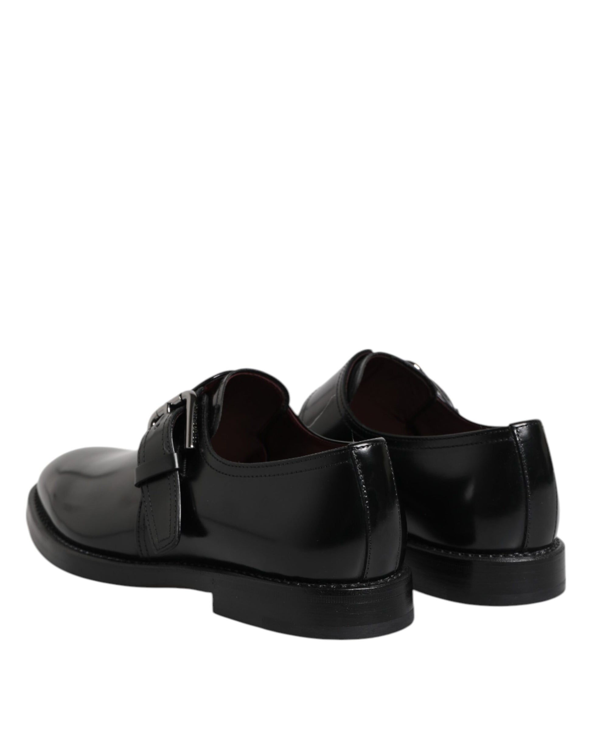 Chaussures derby habillées en cuir noir Dolce &amp; Gabbana