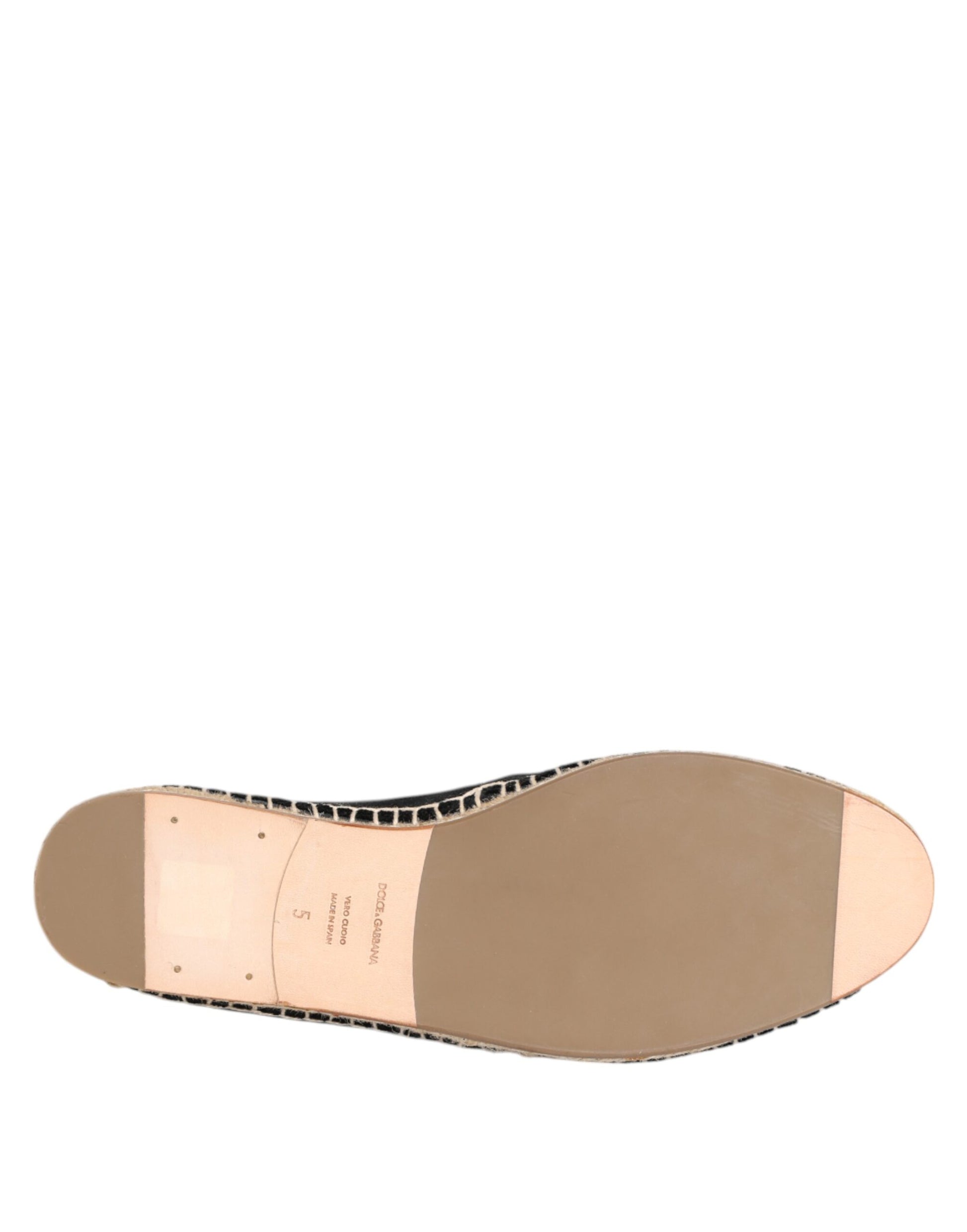 Espadrilles à enfiler Dolce &amp; Gabbana à cristaux Black Cross
