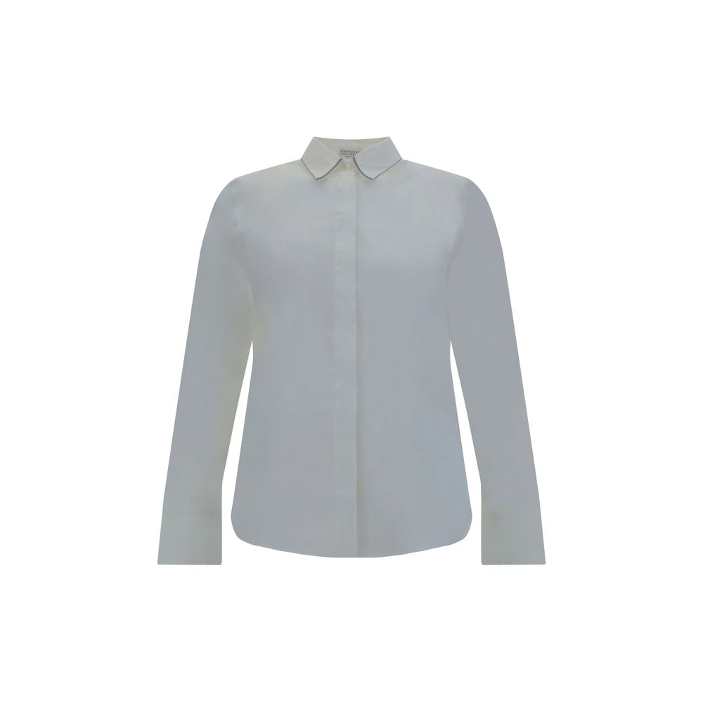 Chemise Brunello Cucinelli avec détails de bijoux emblématiques