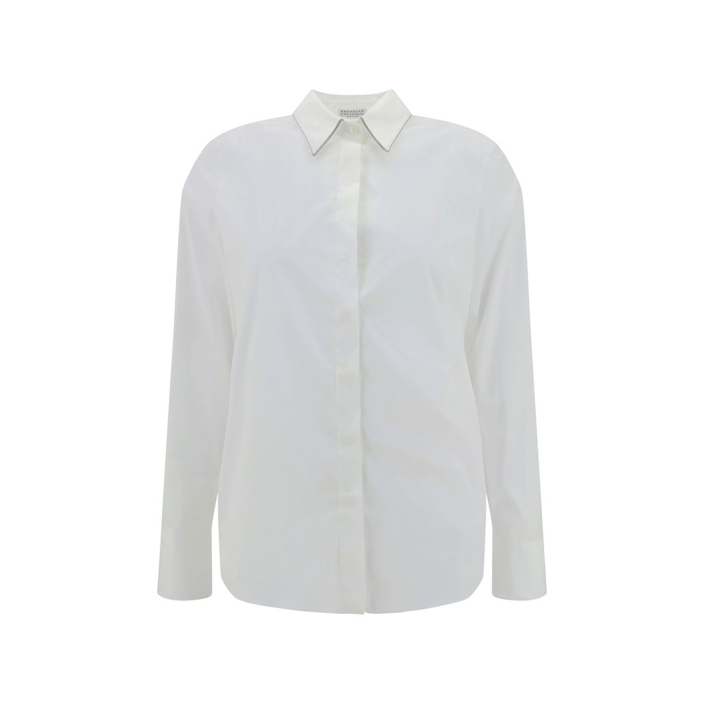 Chemise Brunello Cucinelli avec détails de bijoux emblématiques