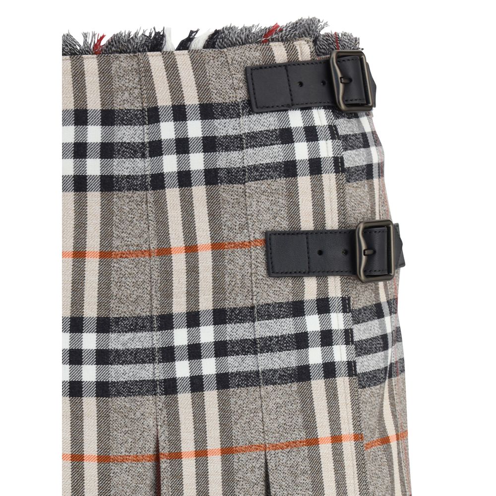 Mini-jupe en laine à carreaux Burberry Archive